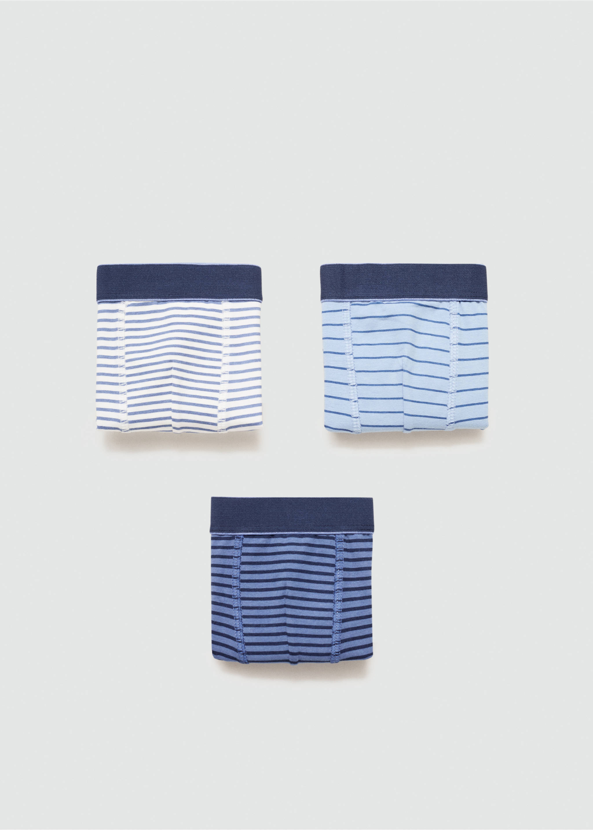 Pack 3 boxers combinés - Article sans modèle, Bleu. Ref: 77064034-00.