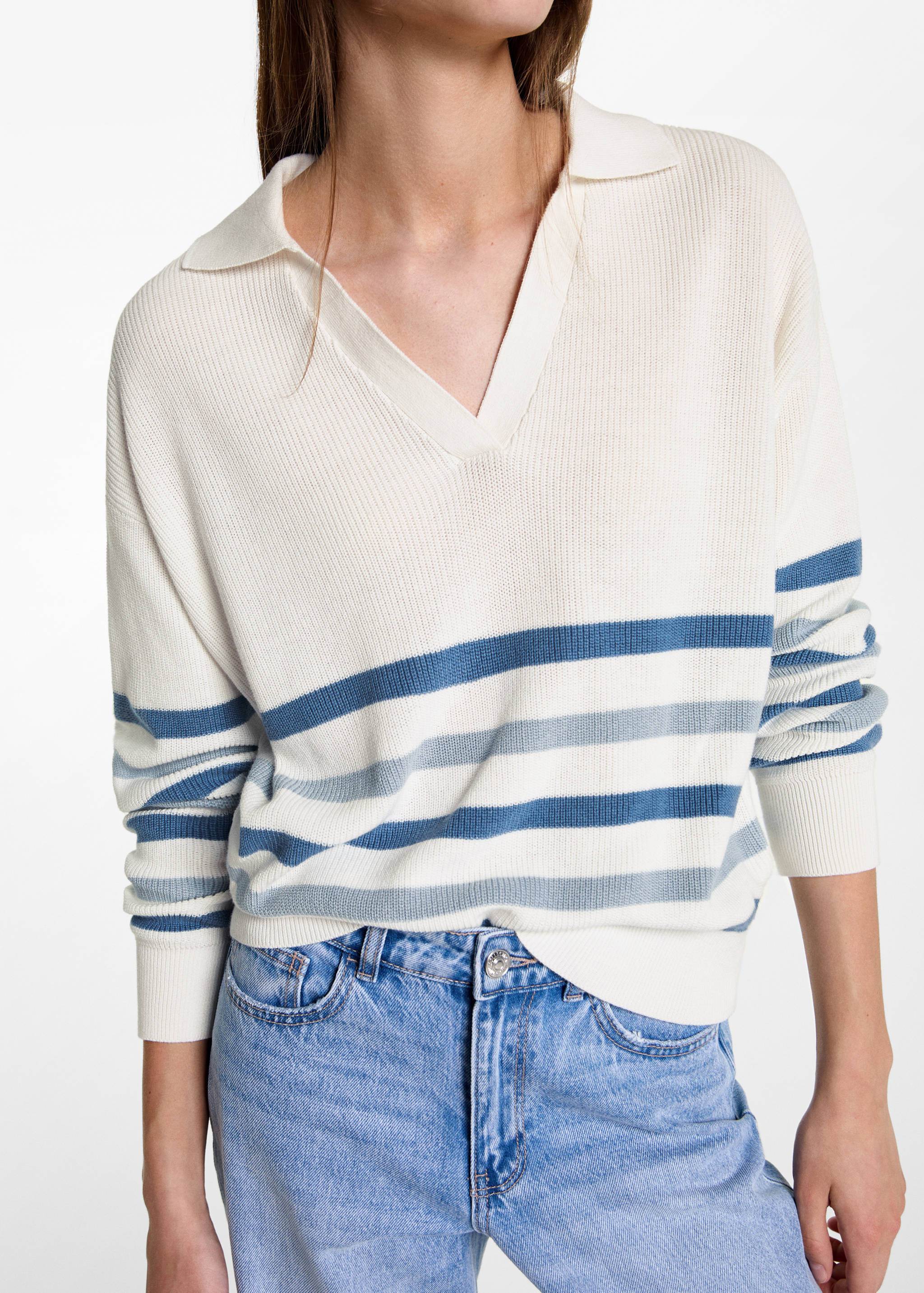 Knit striped sweater - Medium plane