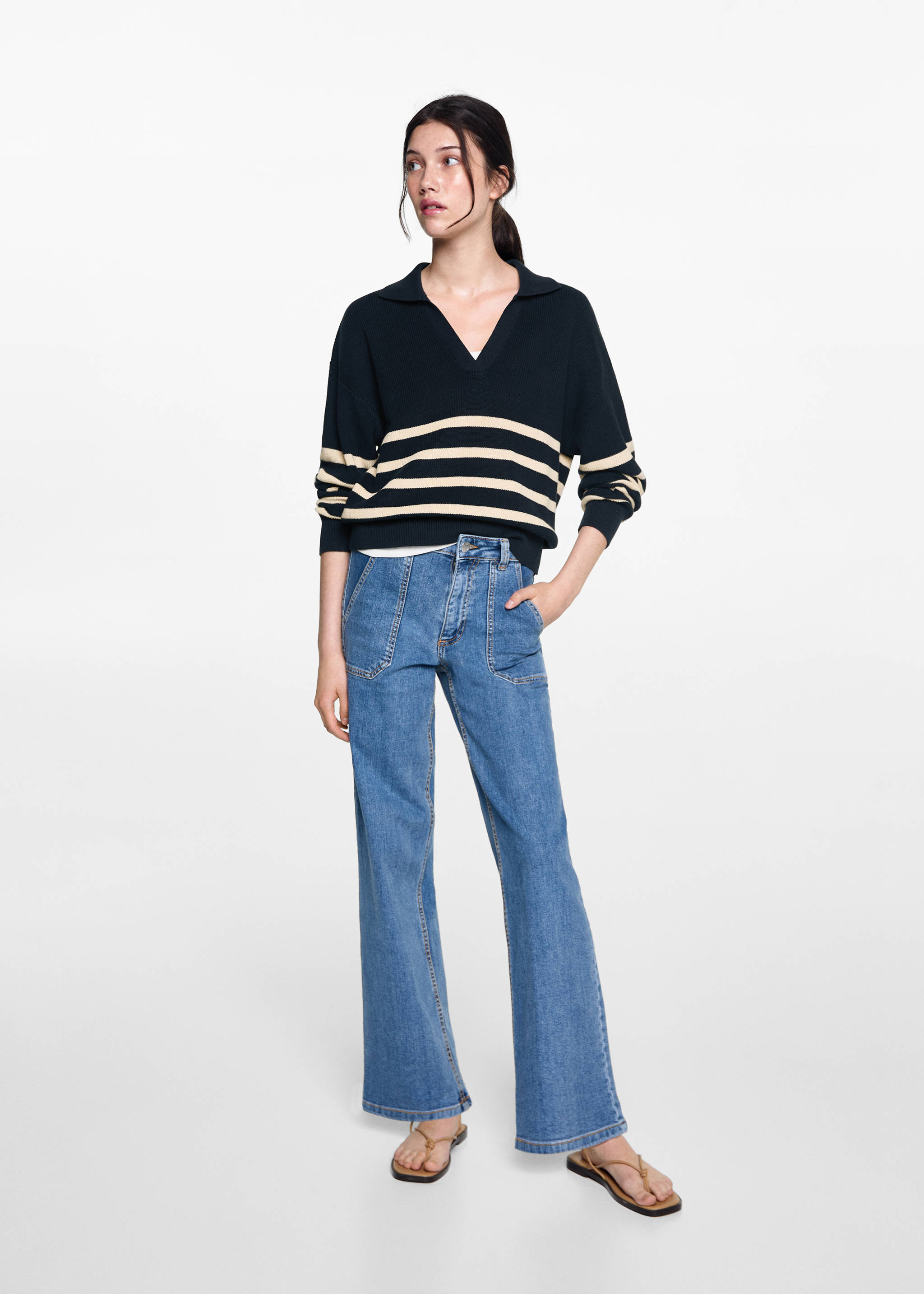 Knit striped sweater - General plane