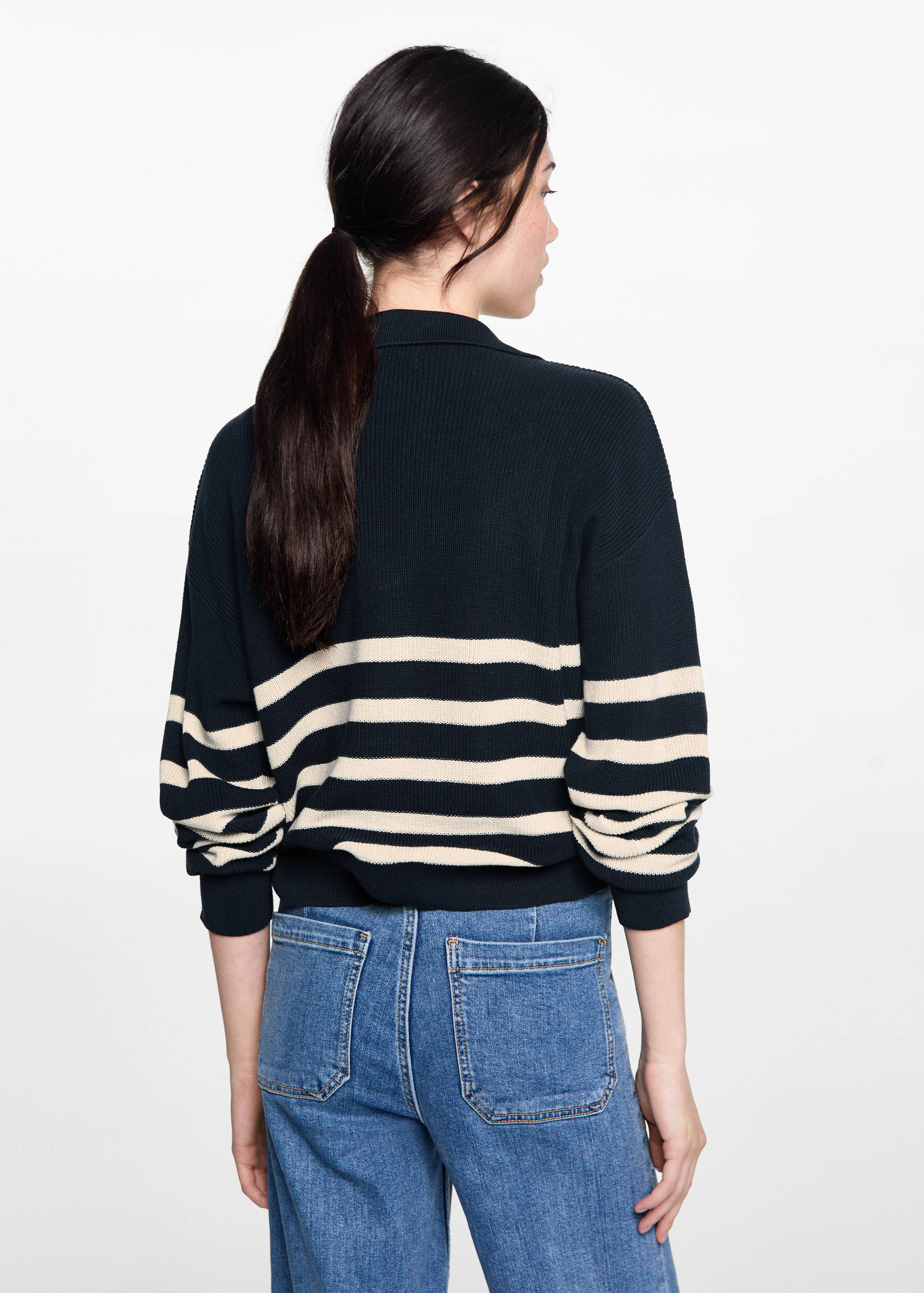 Knit striped sweater - Reverse of the article