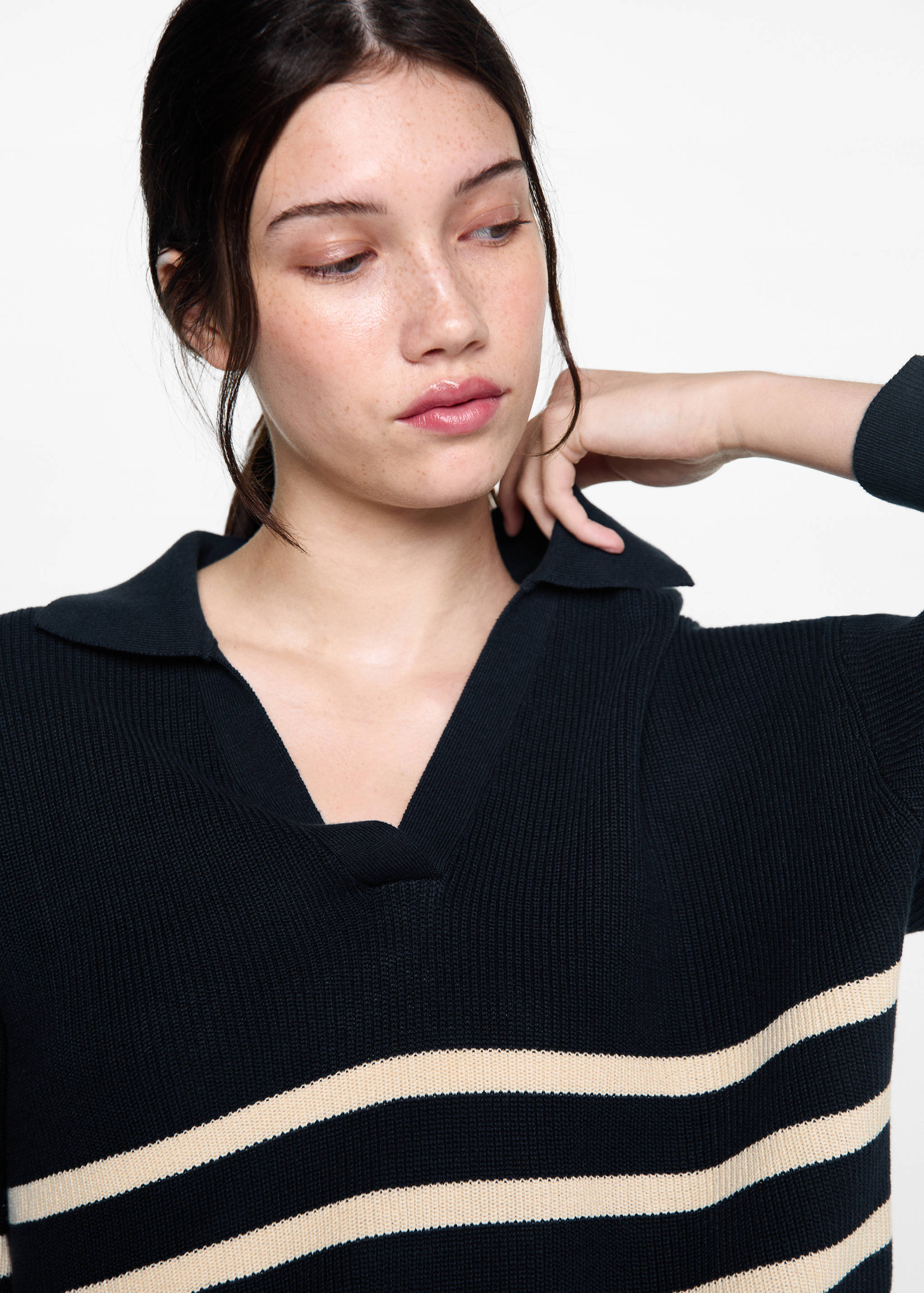Knit striped sweater - Details of the article 1