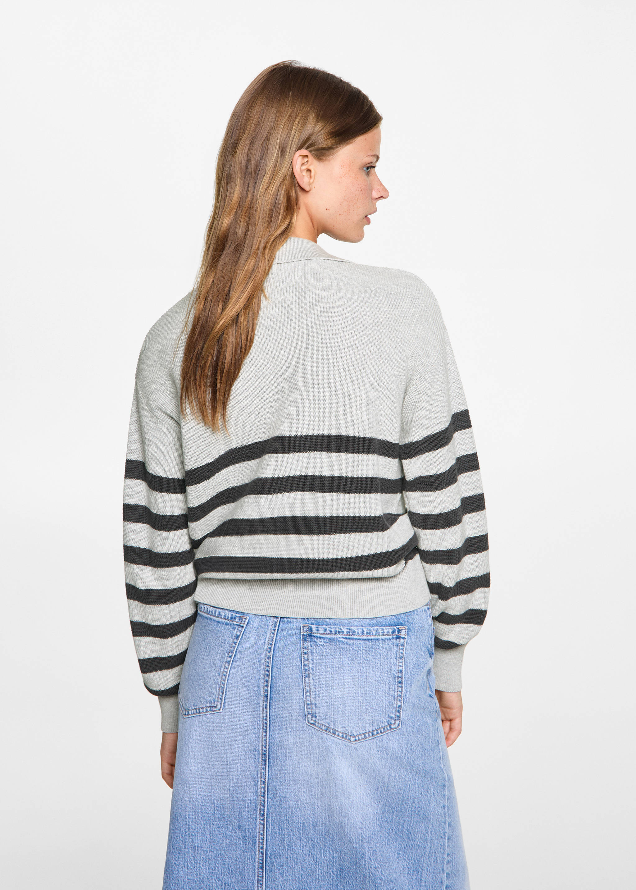 Gestreifter Strickpullover - Rückseite des Artikels