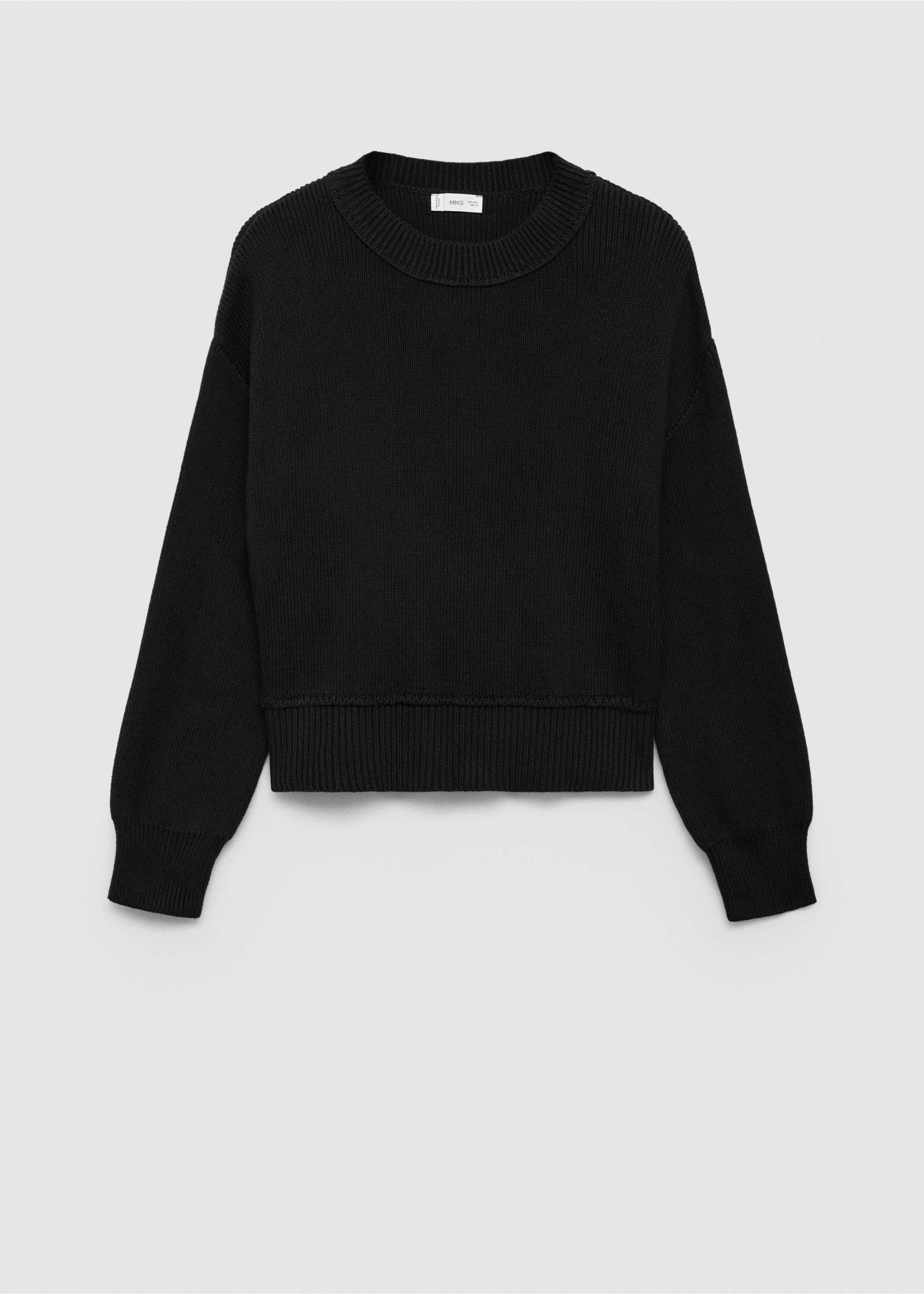 Gebreide trui - Artikel zonder model, Zwart. Ref: 77064040-00.