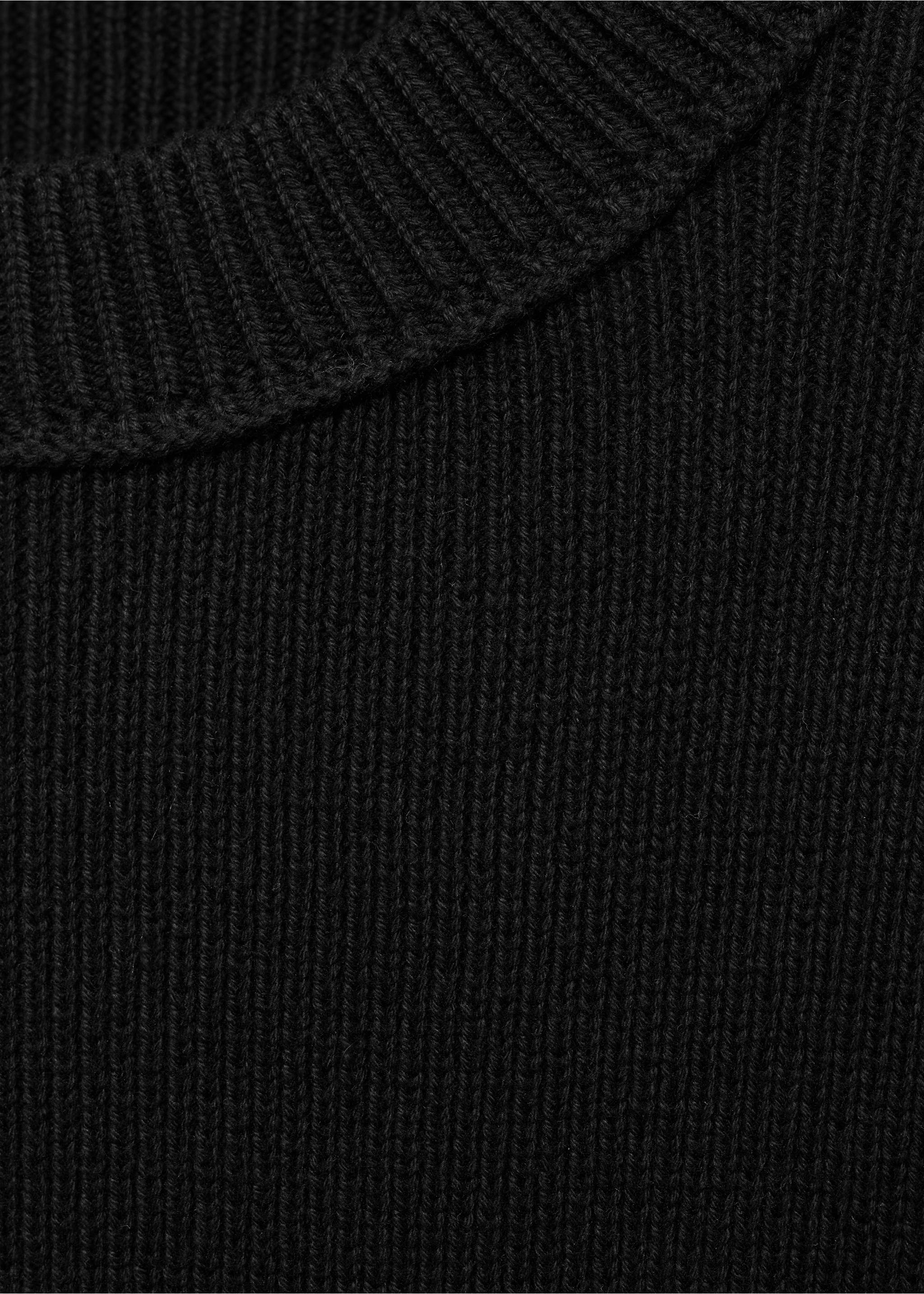 Gebreide trui - Detail van het artikel 8, Zwart. Ref: 77064040-00.