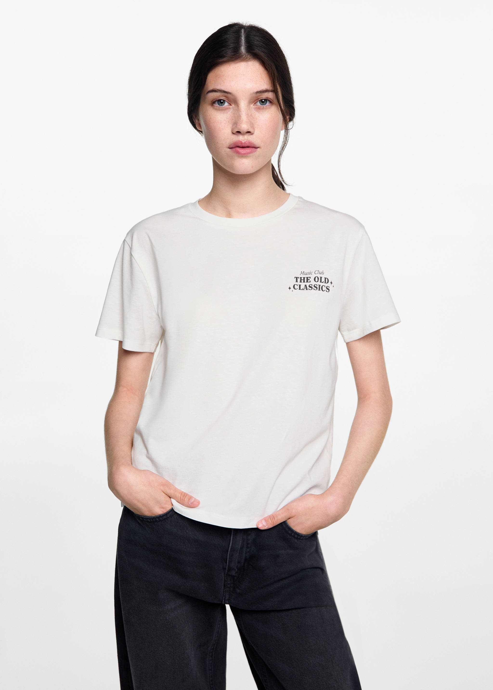 Camiseta estampada algodón - Plano medio