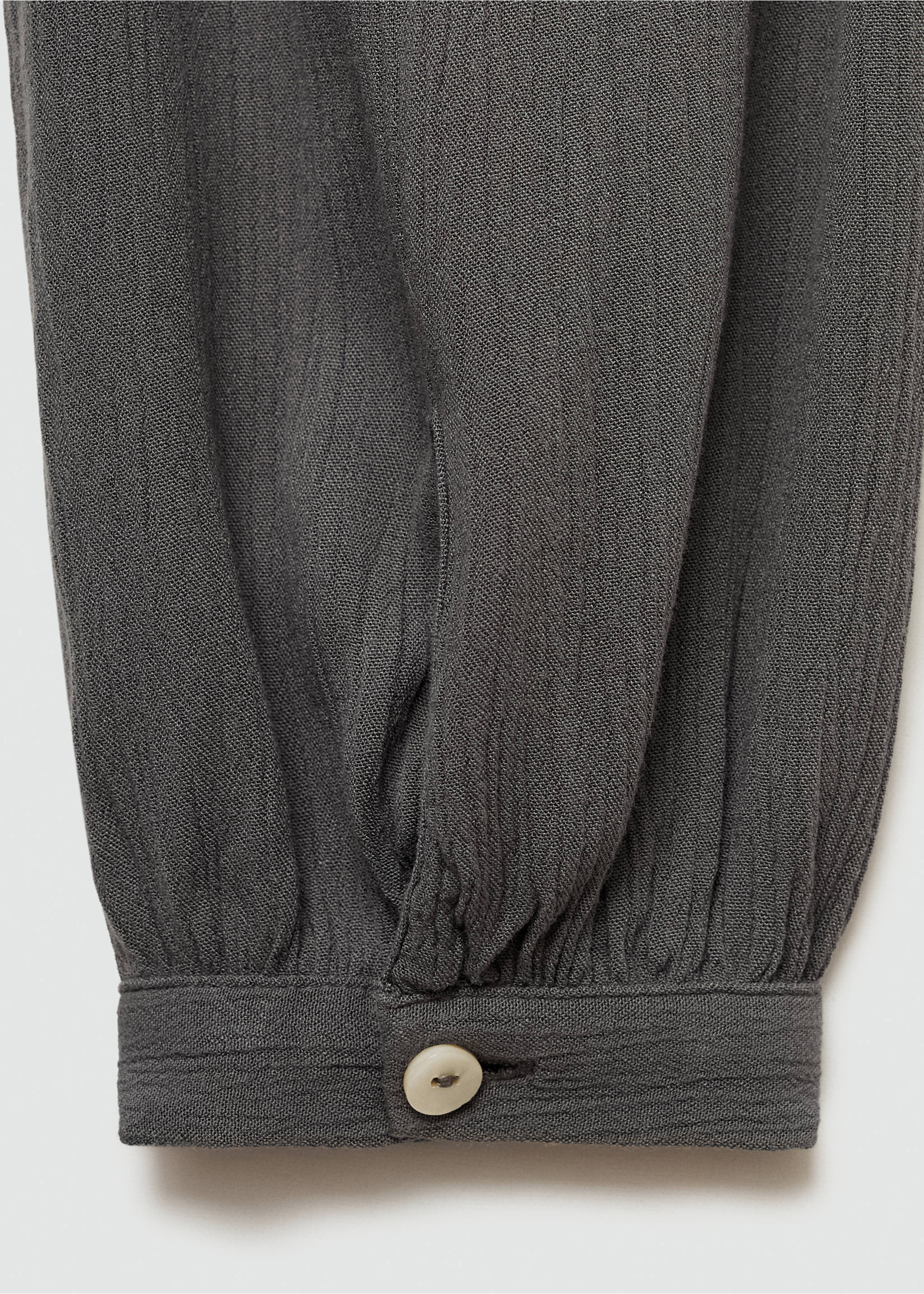 Fluid blouse with neck tie - Details of the article 0, Green. Ref: 77064050-00.