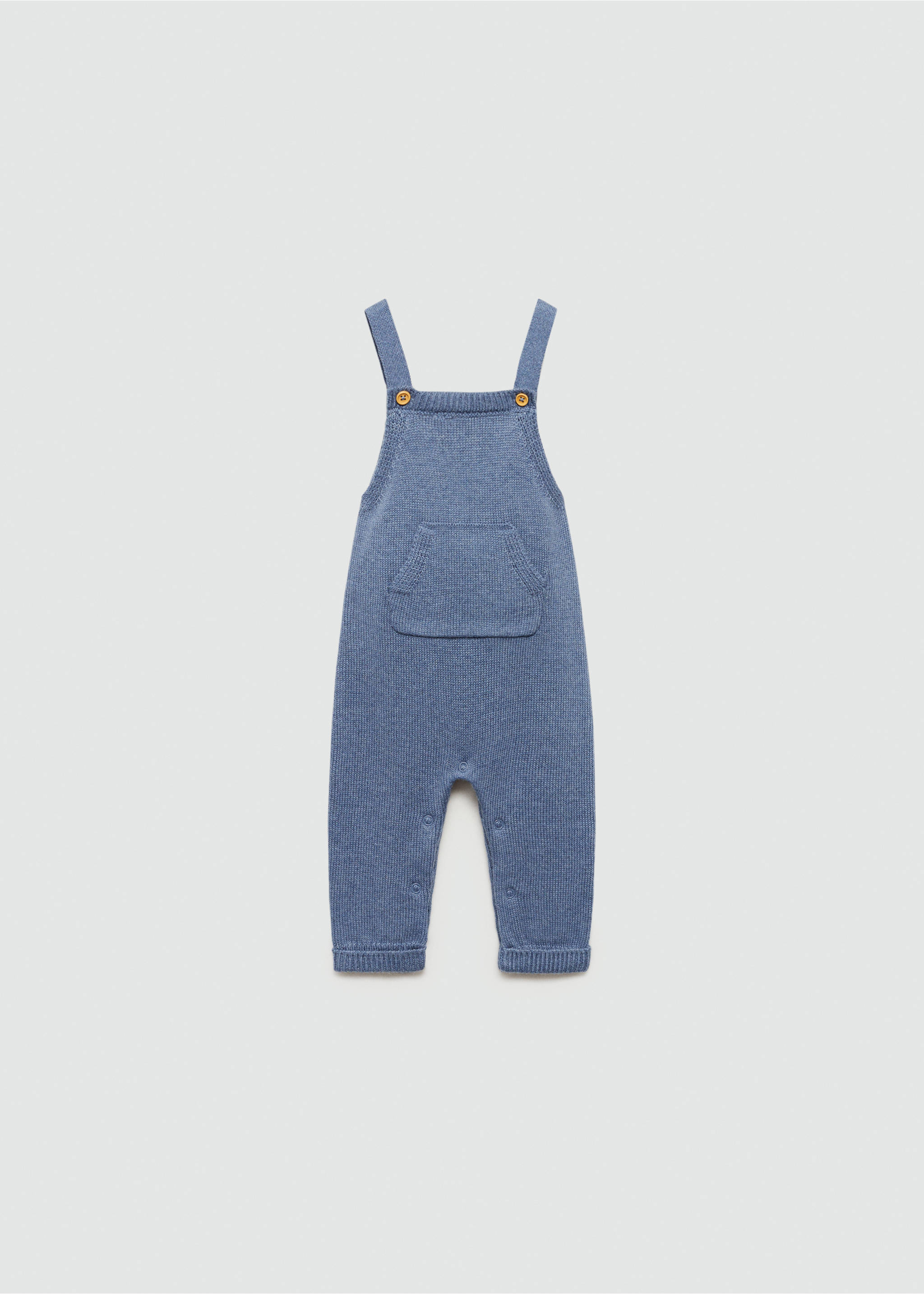 Cotton knit dungarees - Article without model, Blue. Ref: 77064054-00.