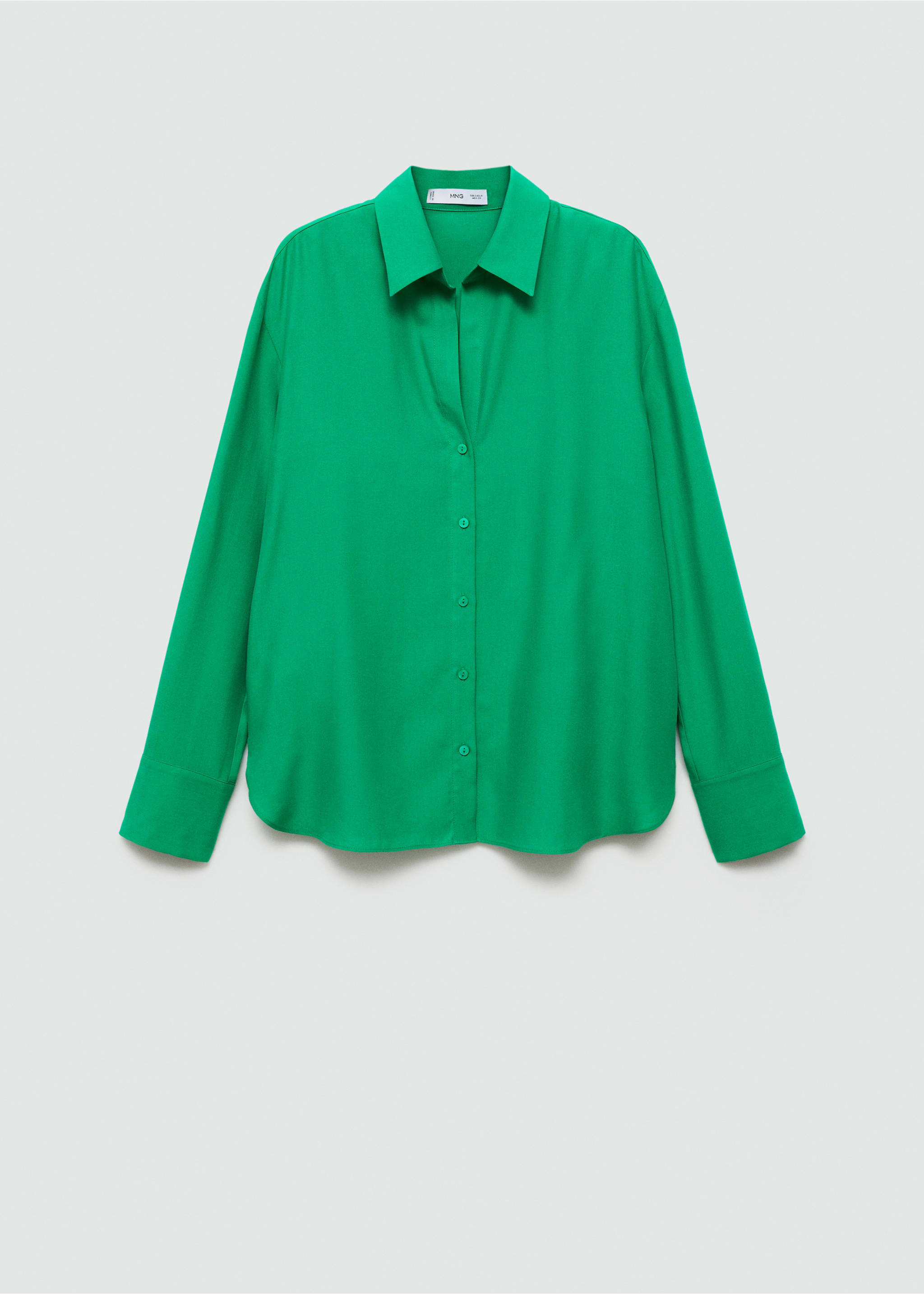 Lyocell fluid shirt - Article without model, Green. Ref: 77064059-00.
