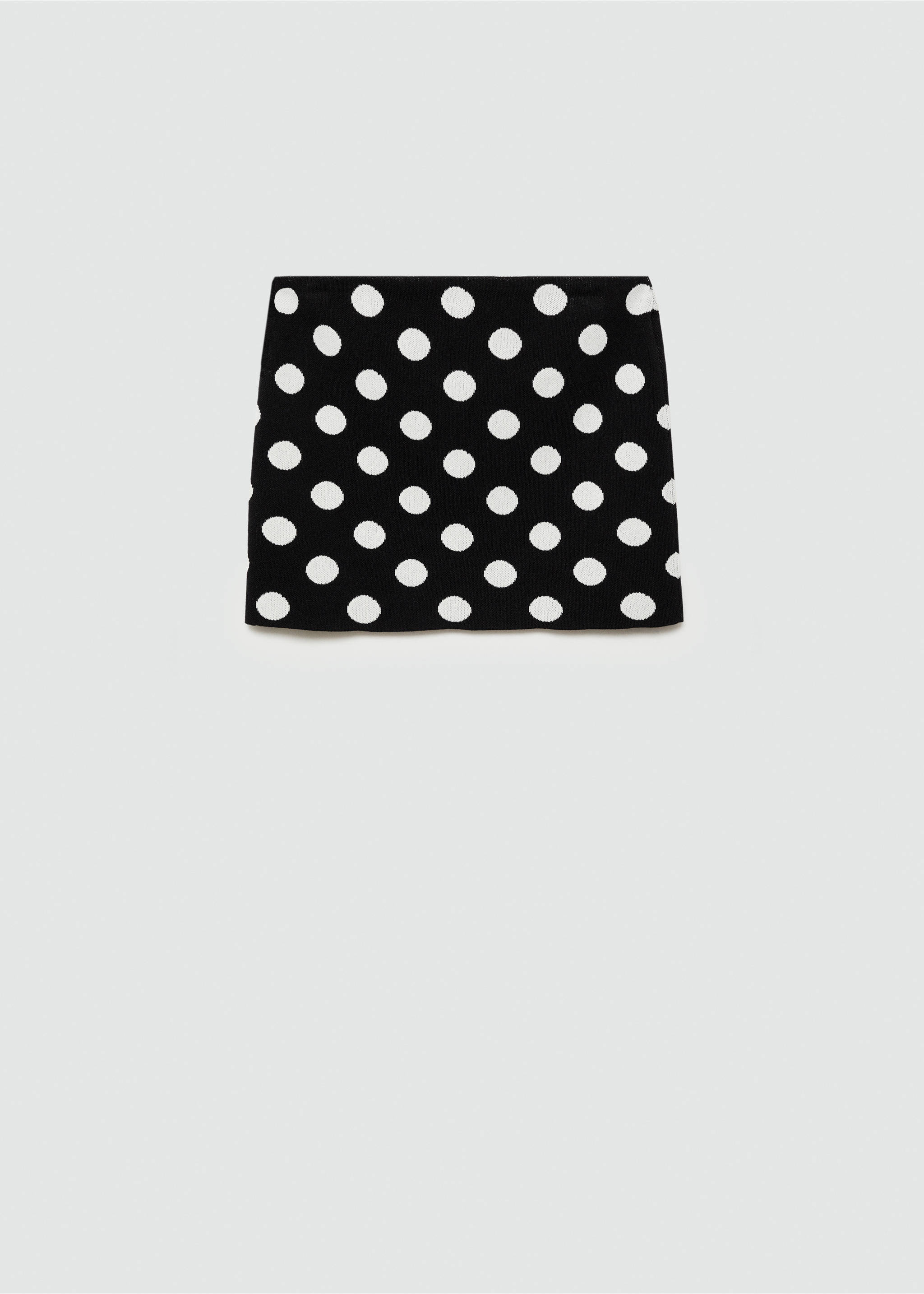 Polka-dot knitted skirt - Article without model, Black. Ref: 77064062-00.