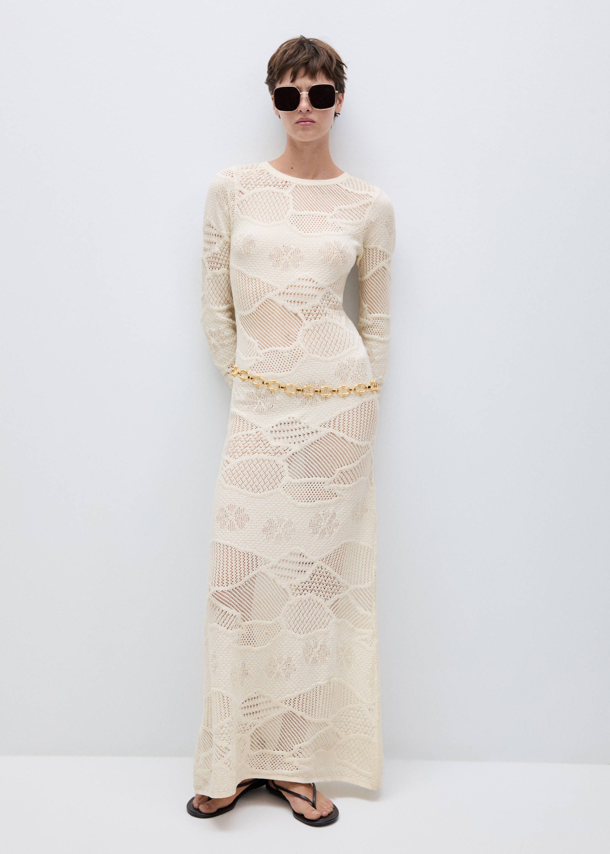 Hosszú kötött ruha - Általános sík