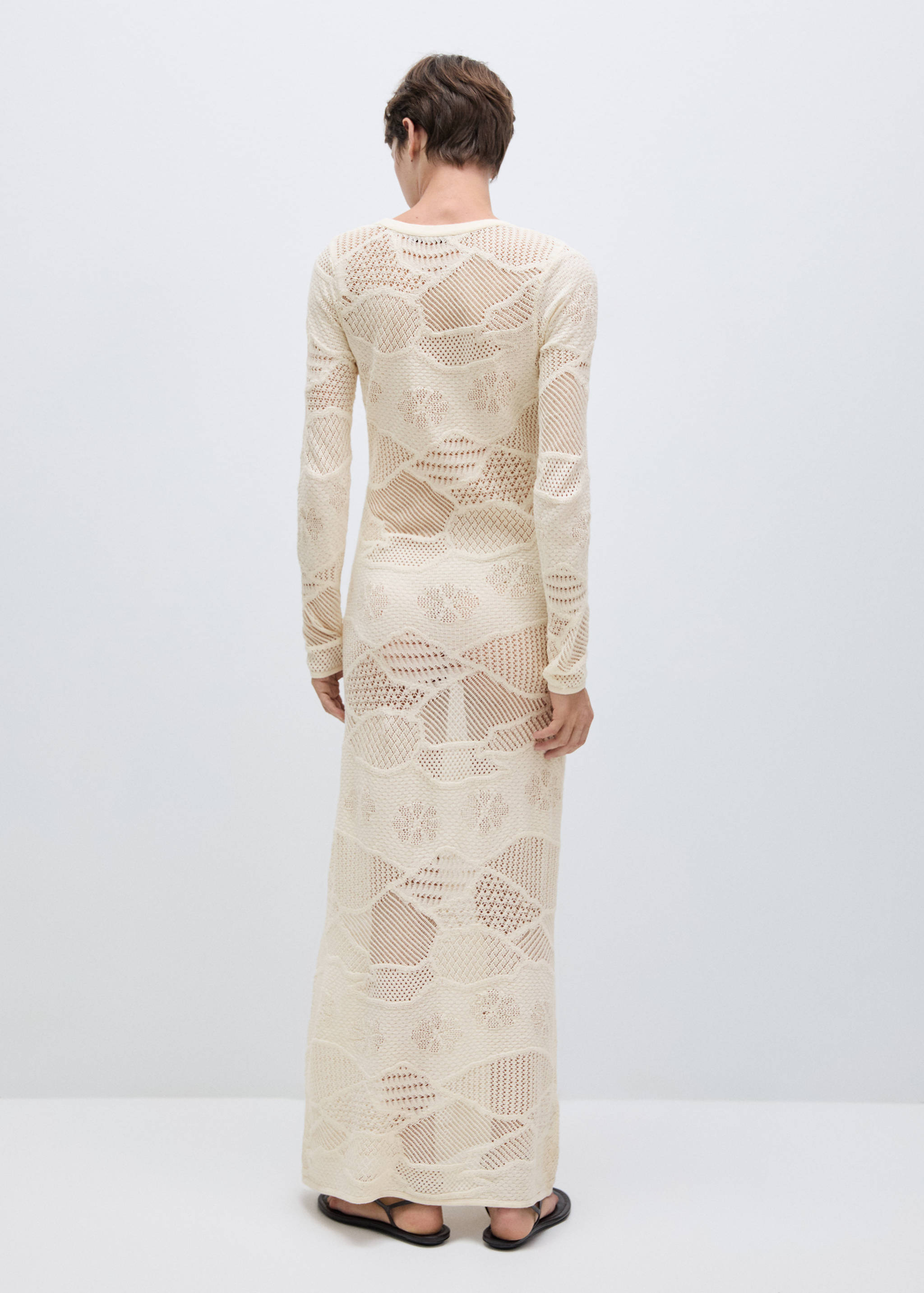 Hosszú kötött ruha - A cikk hátulja