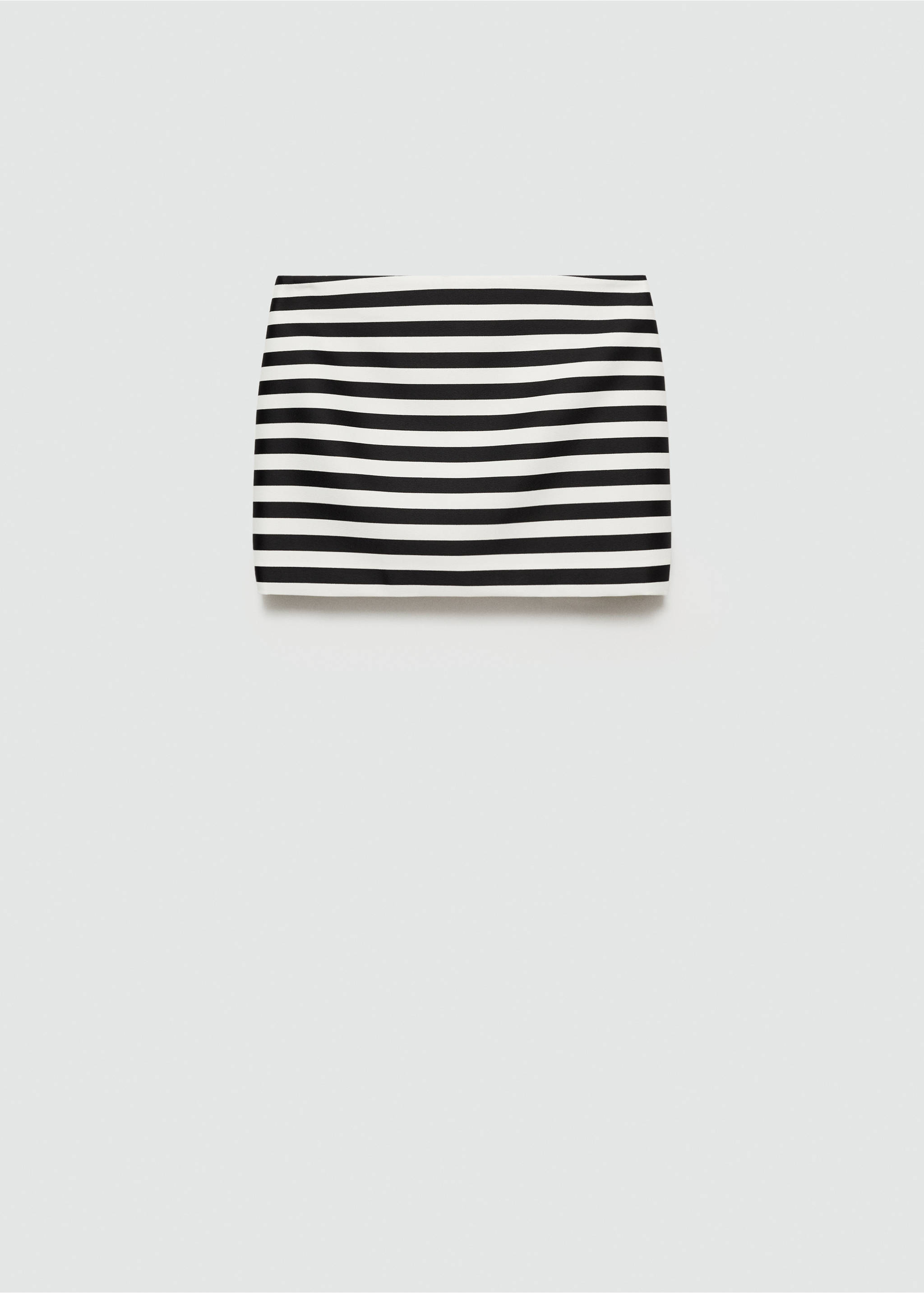 Striped knitted mini-skirt - Article without model, Off White. Ref: 77064066-00.