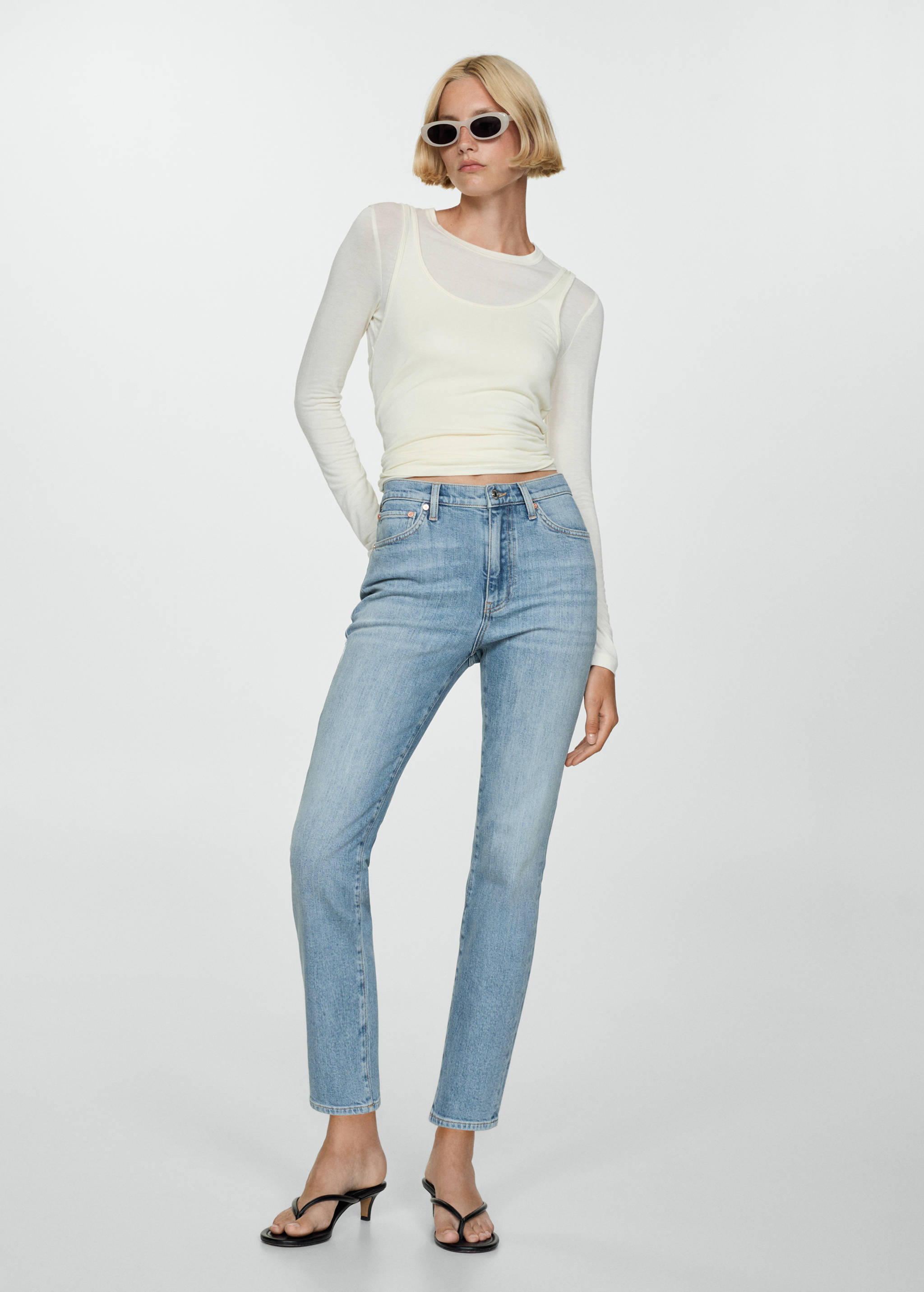 Jeans Claudia slim crop - Plano general