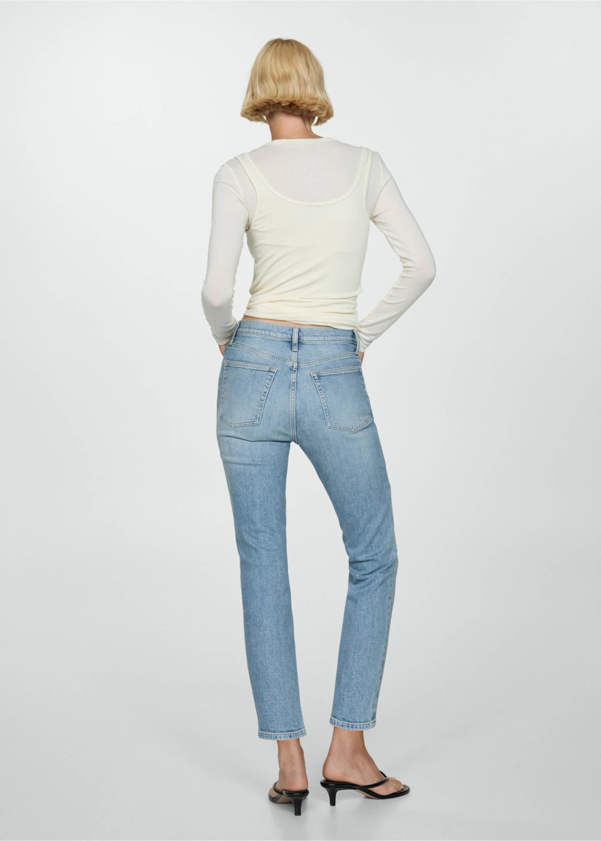 Claudia slim-fit cropped jeans - Reverse of the article, Medium Blue. Ref: 77064069-00.