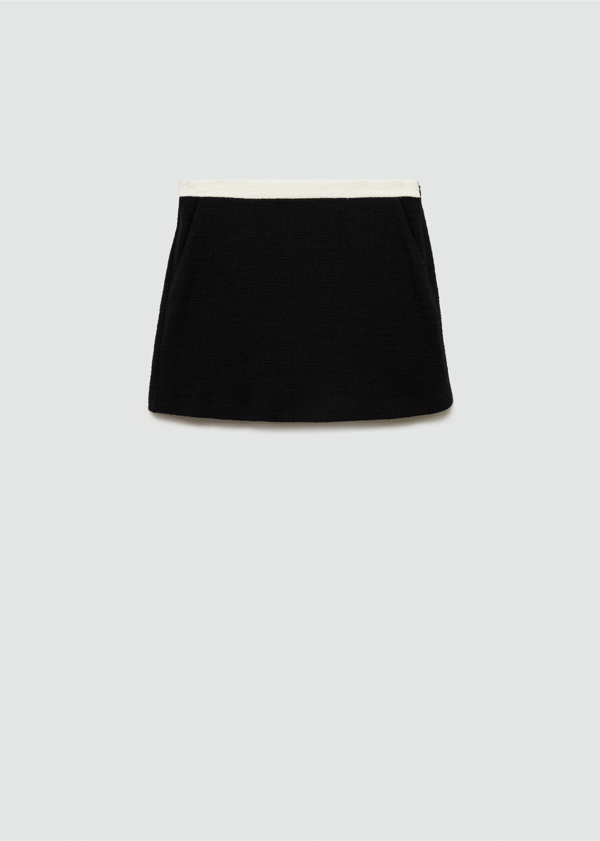 Tweed miniskirt - Article without model, Black. Ref: 77064070-00.
