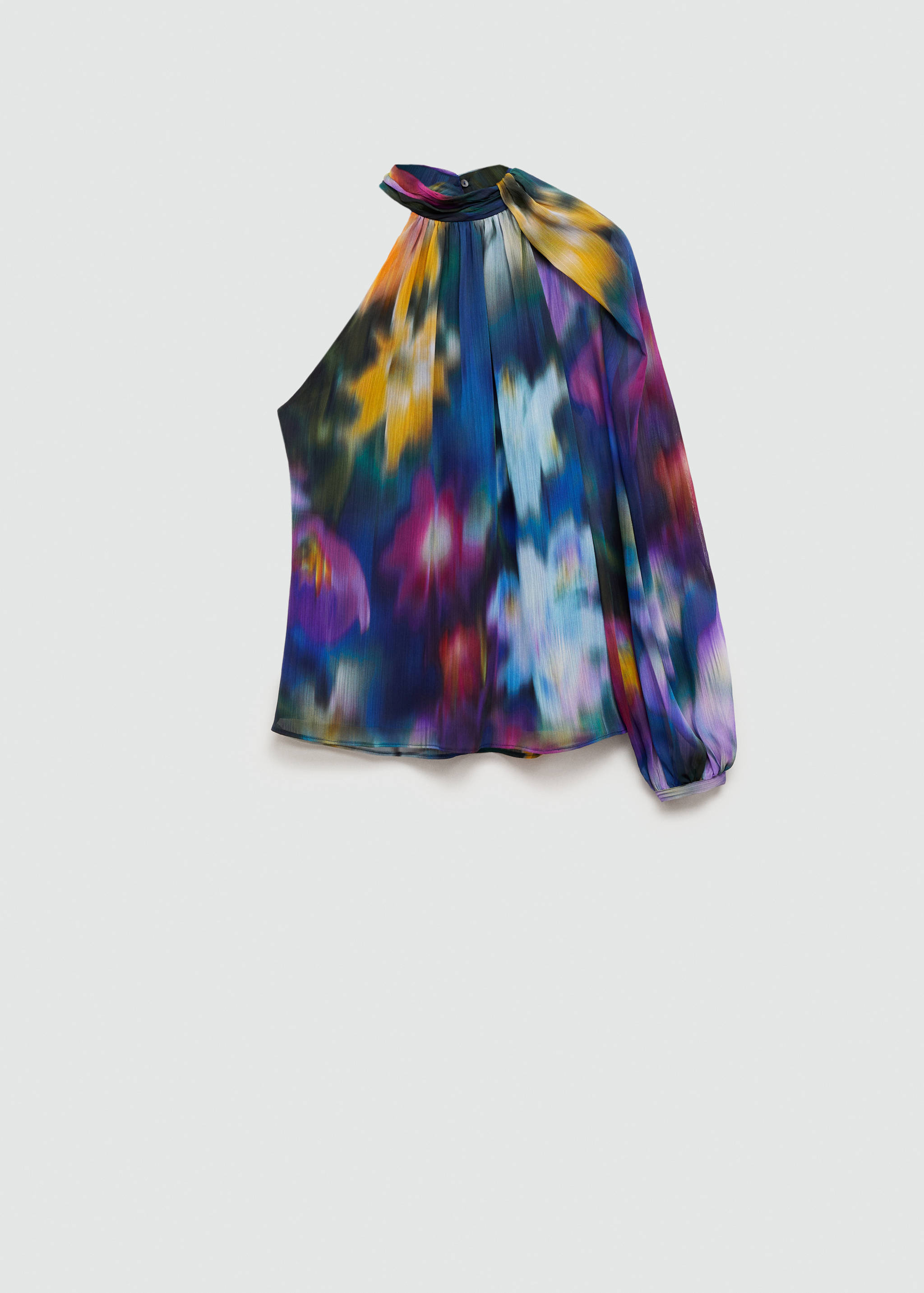 Blusa asimmetrica stampata - Articolo senza modello