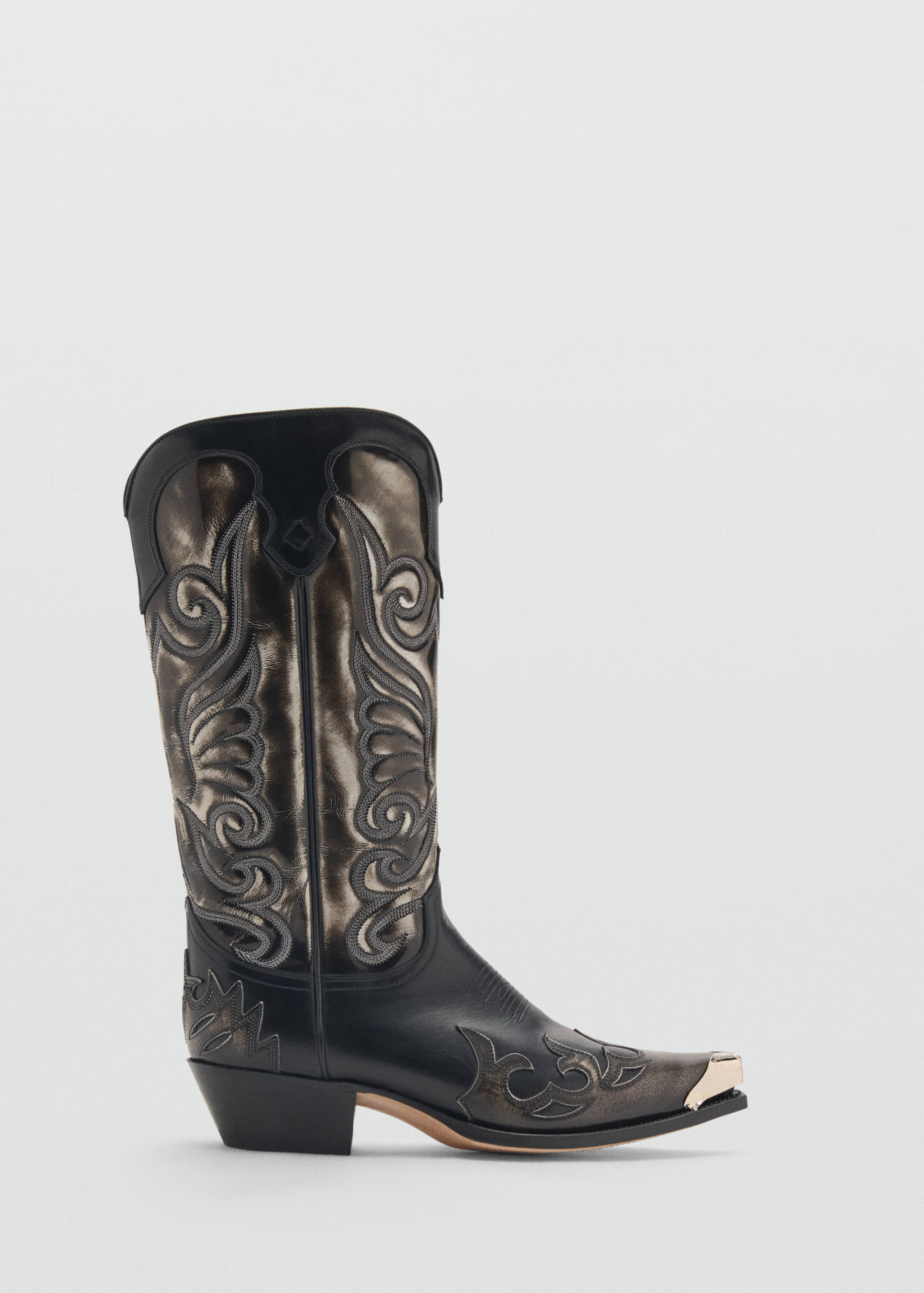 Zweifarbige Cowboy-Lederstiefel - Artikel ohne Model
