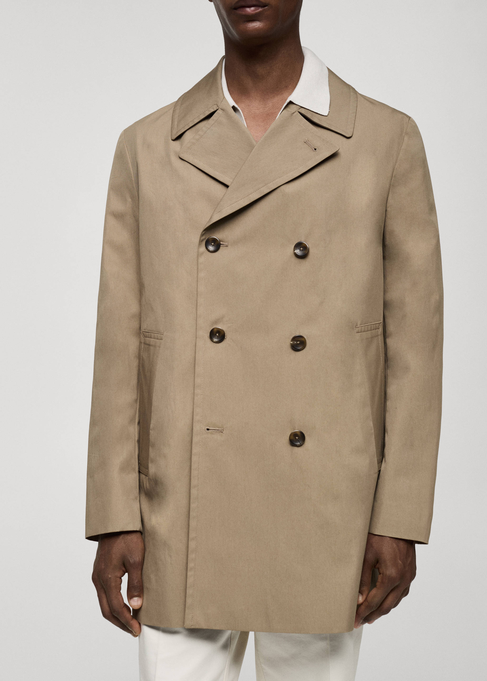Short cotton trench coat - Details of the article 6