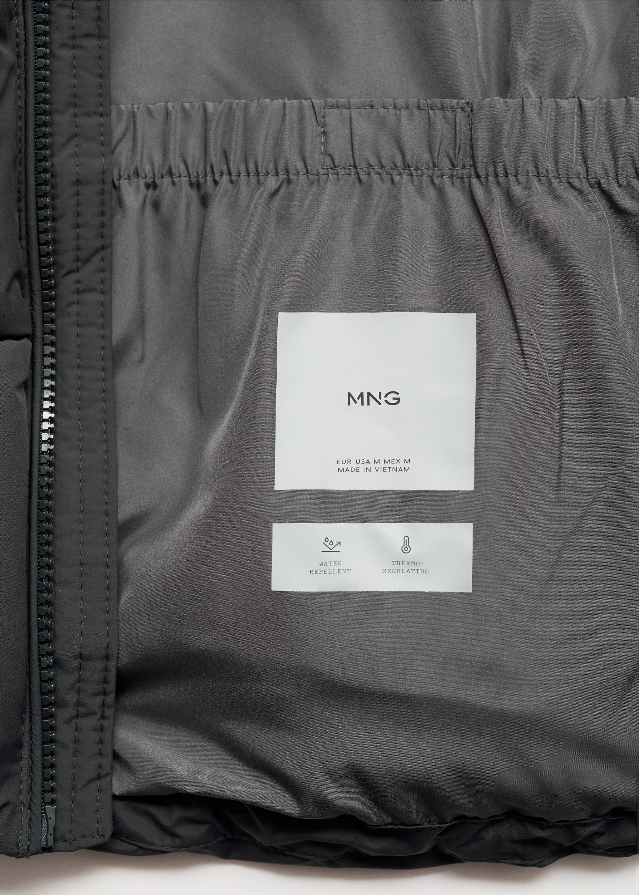 Thermoregulating waterproof padded anorak - Details of the article 0, Charcoal. Ref: 77064433-00.