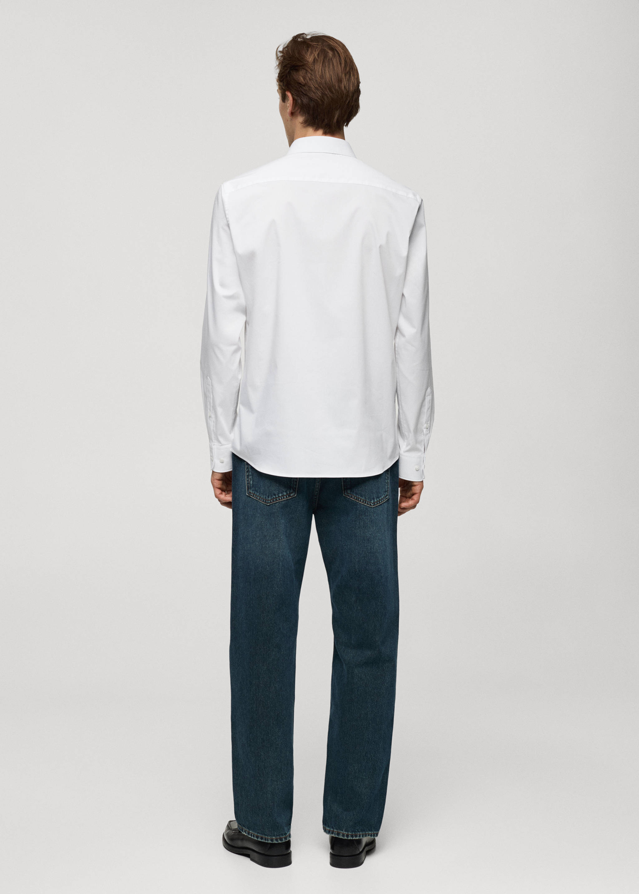 Regular-fit stretch cotton shirt - Reverse of the article