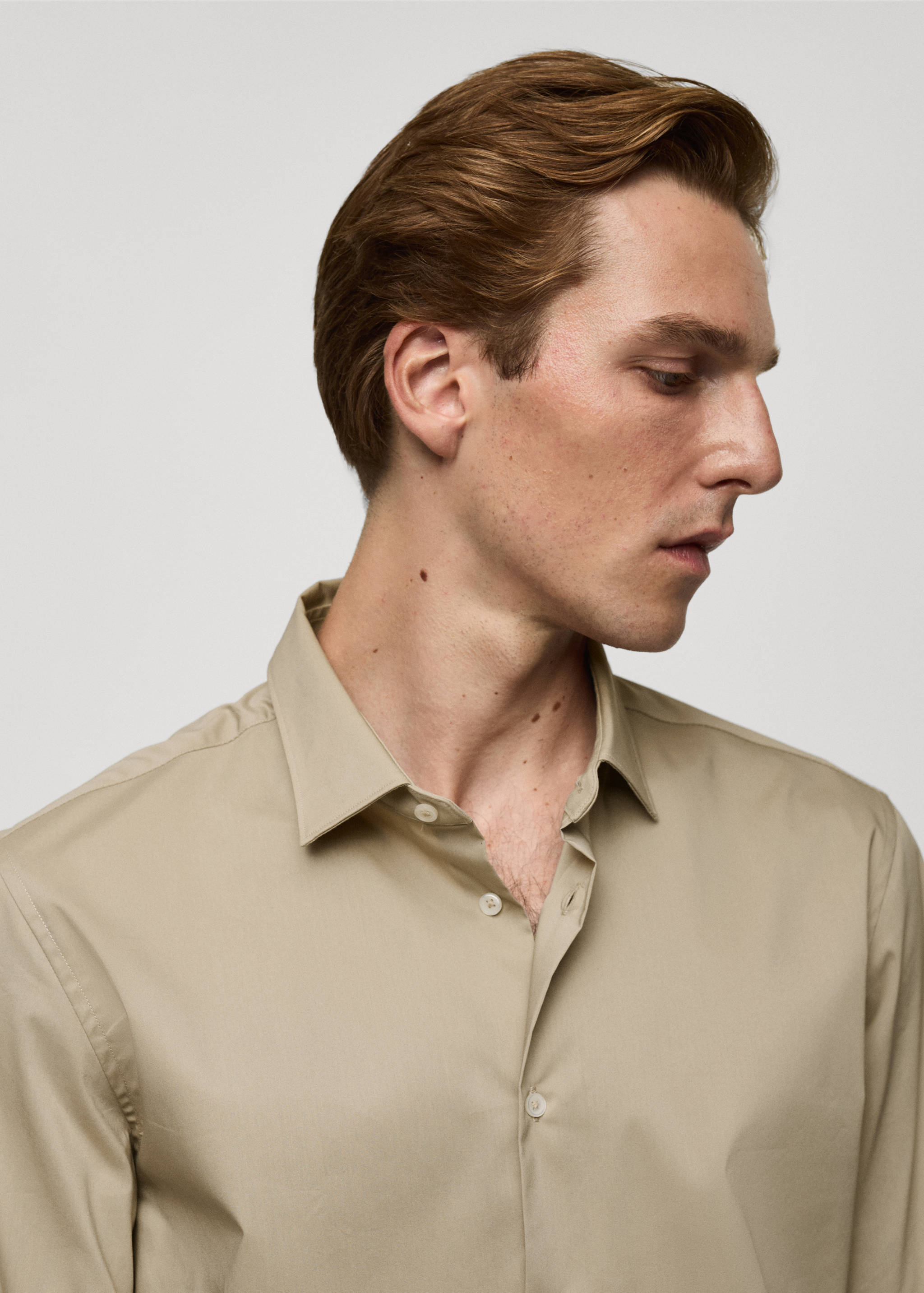 Regular-fit stretch cotton shirt - Details of the article 6