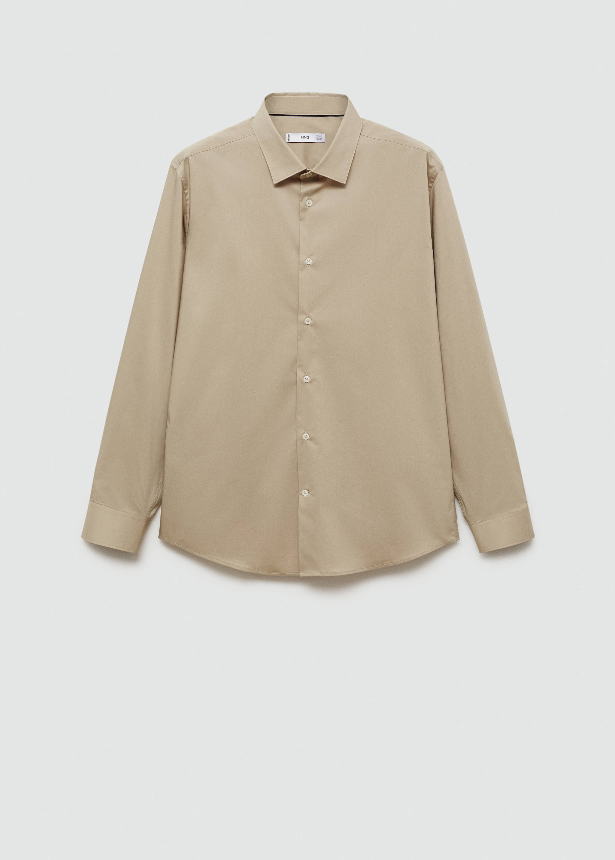 Regular-fit stretch cotton shirt - Article without model