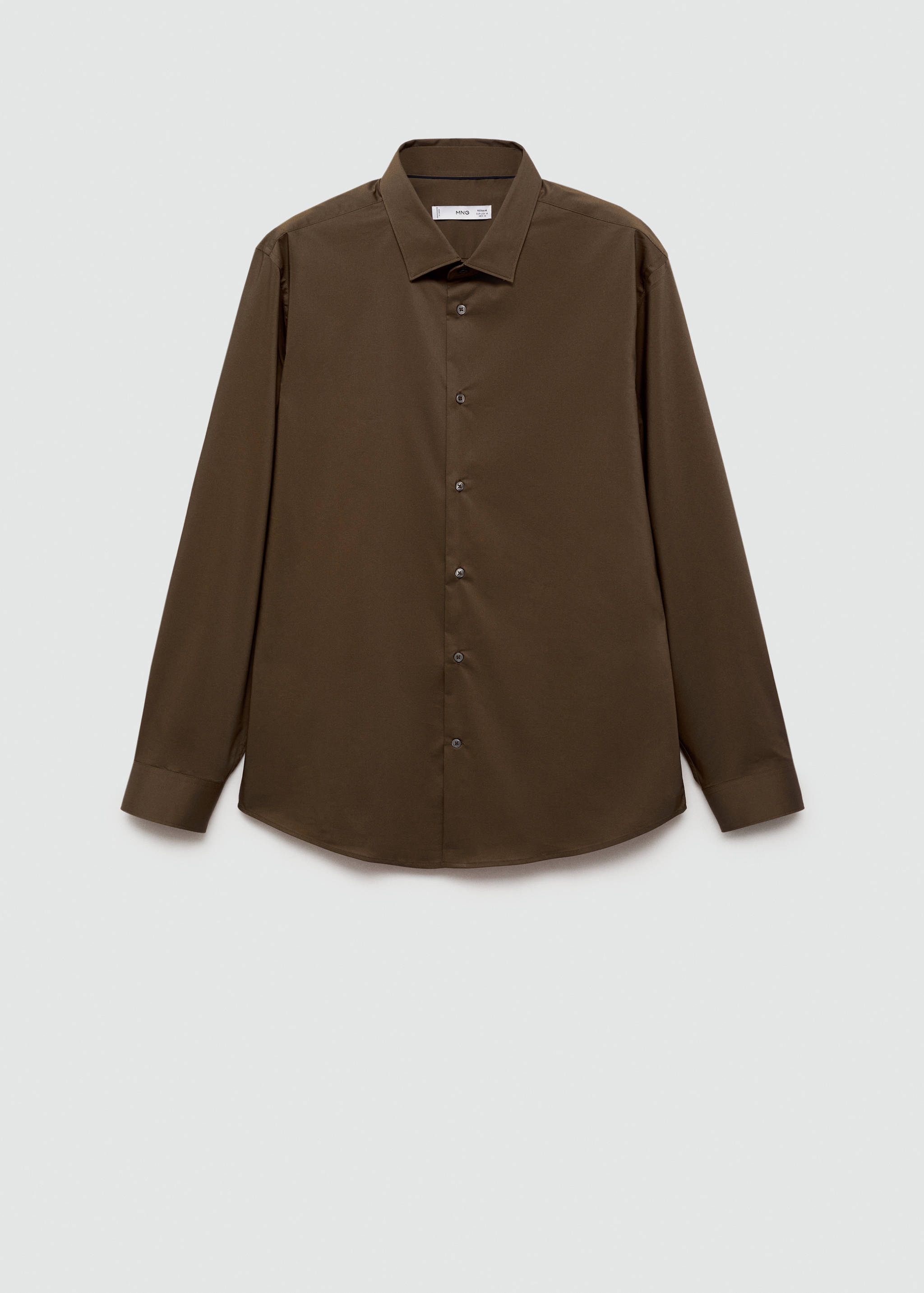 Regular-fit stretch cotton shirt - Article without model