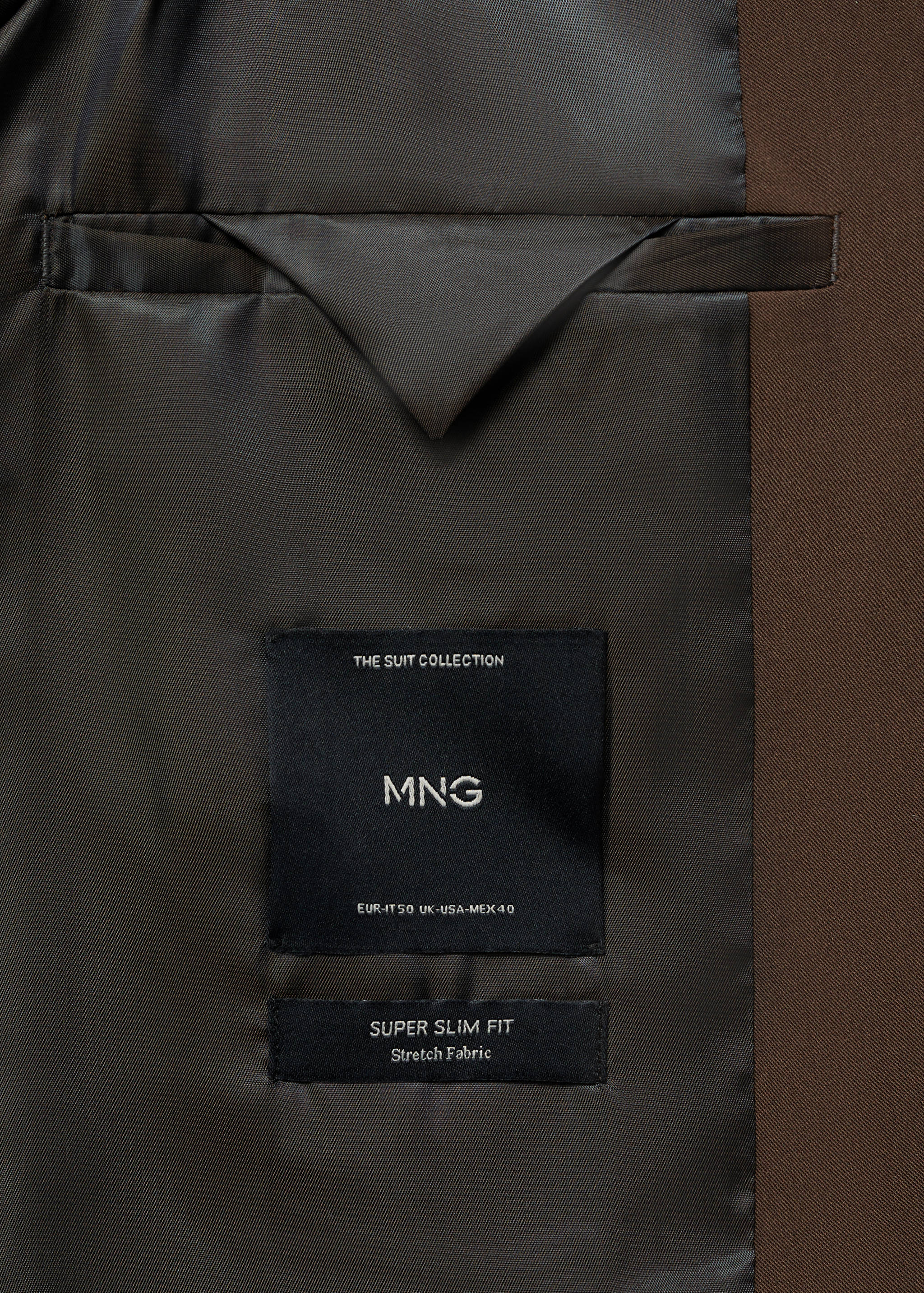 Super Slim Fit-Anzugsakko aus Stretchgewebe - Detail des Artikels 8