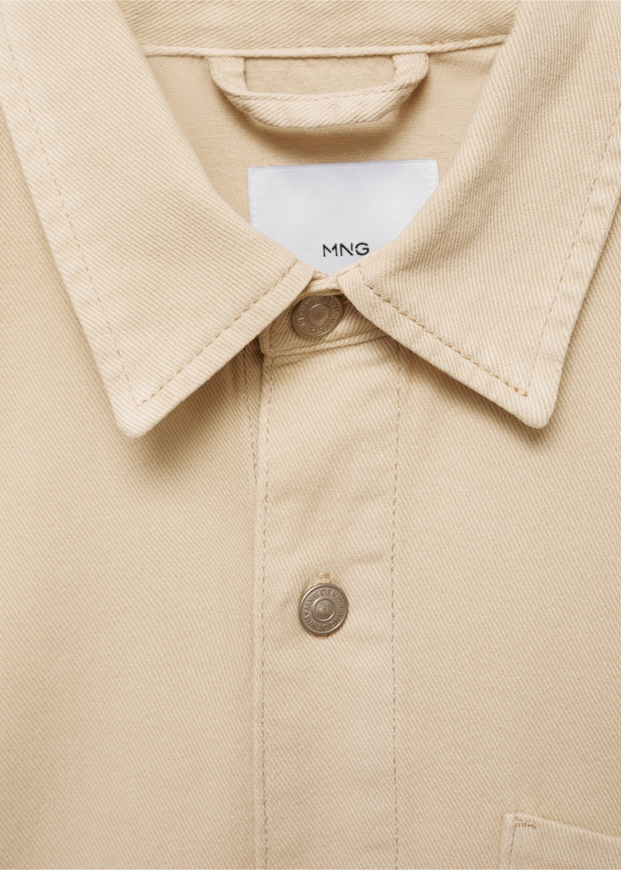 Surchemise jean poche - Détail de l'article 8, Beige. Ref: 77064440-00.