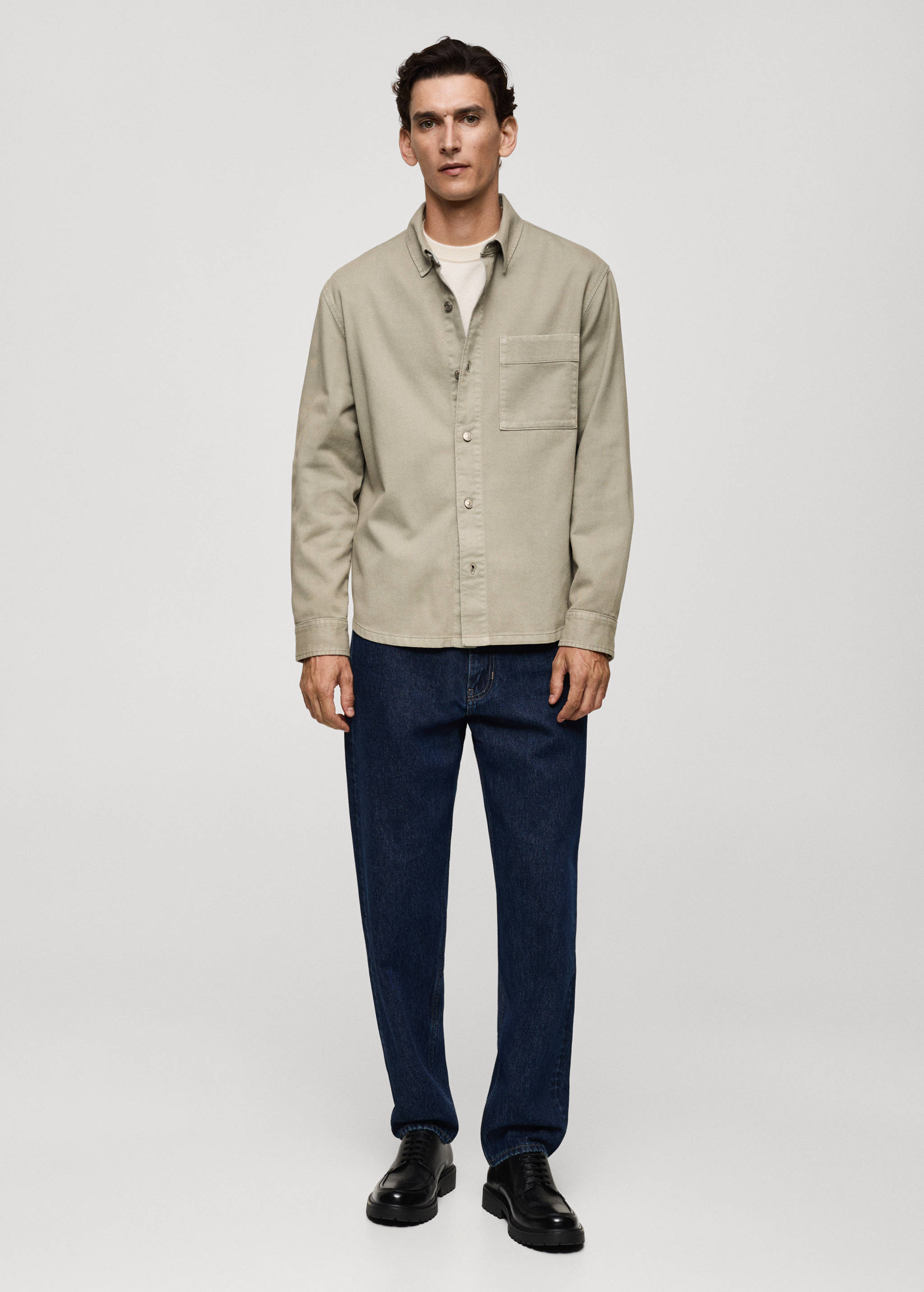 Pocket denim overshirt - General plane