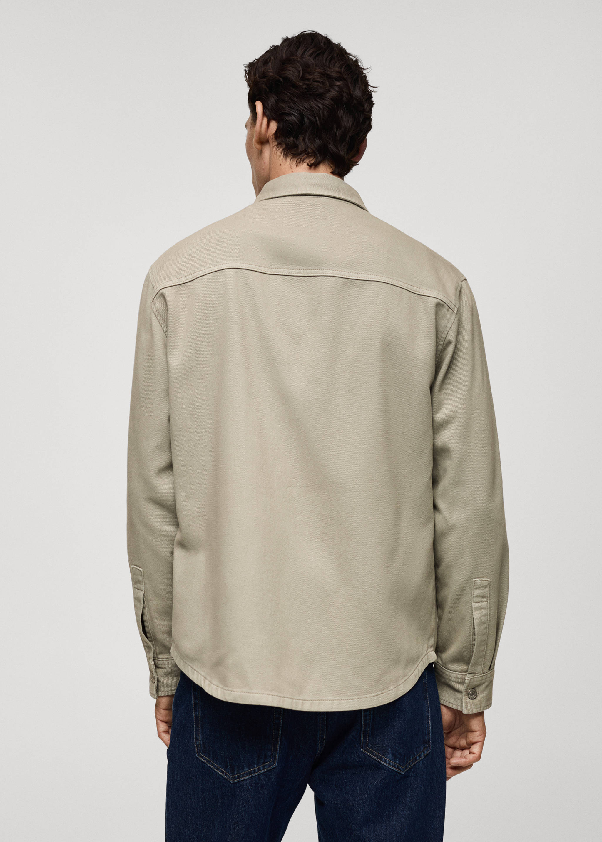 Pocket denim overshirt - Reverse of the article