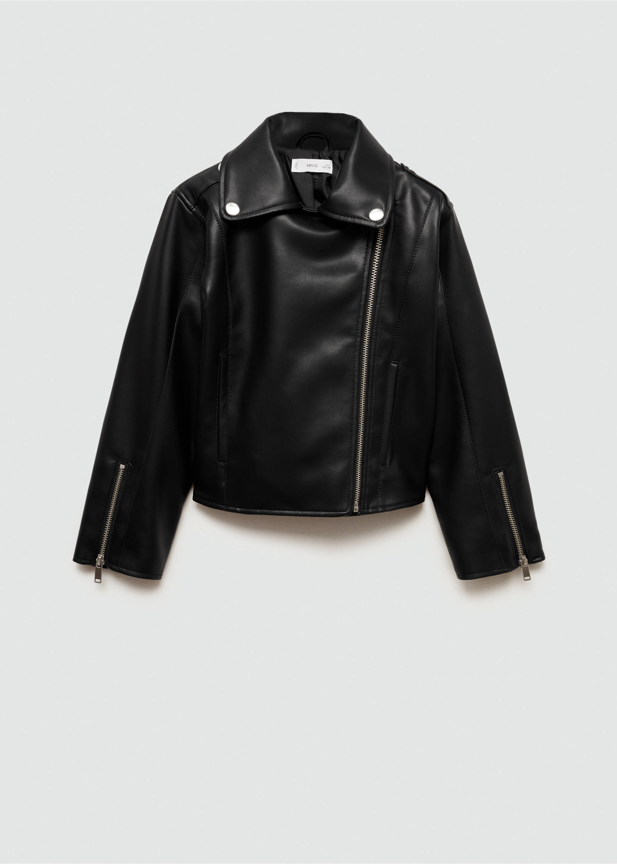 Faux-leather jacket - Article without model, Black. Ref: 77064442-00.
