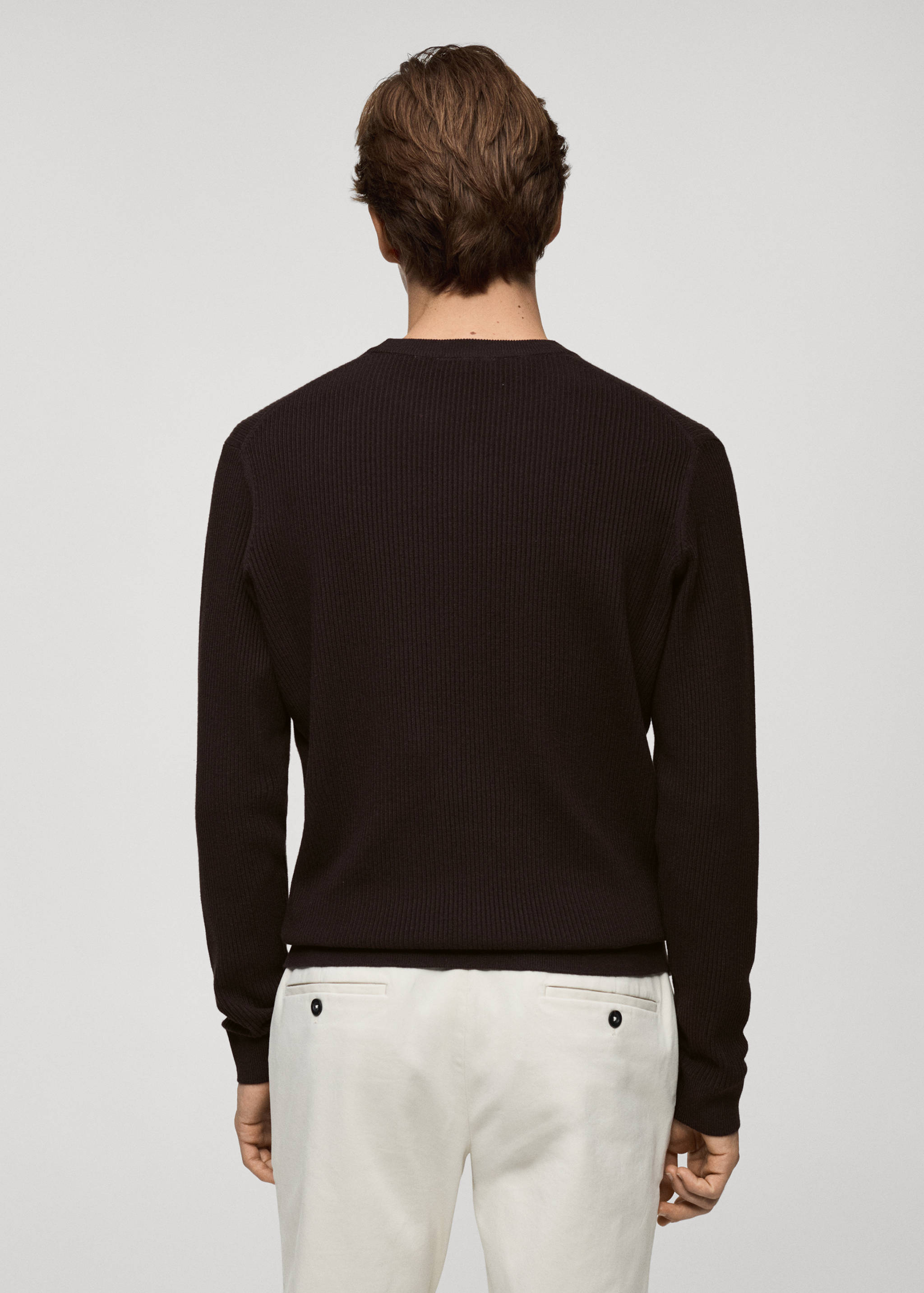 Rippstrickpullover aus Baumwolle - Rückseite des Artikels