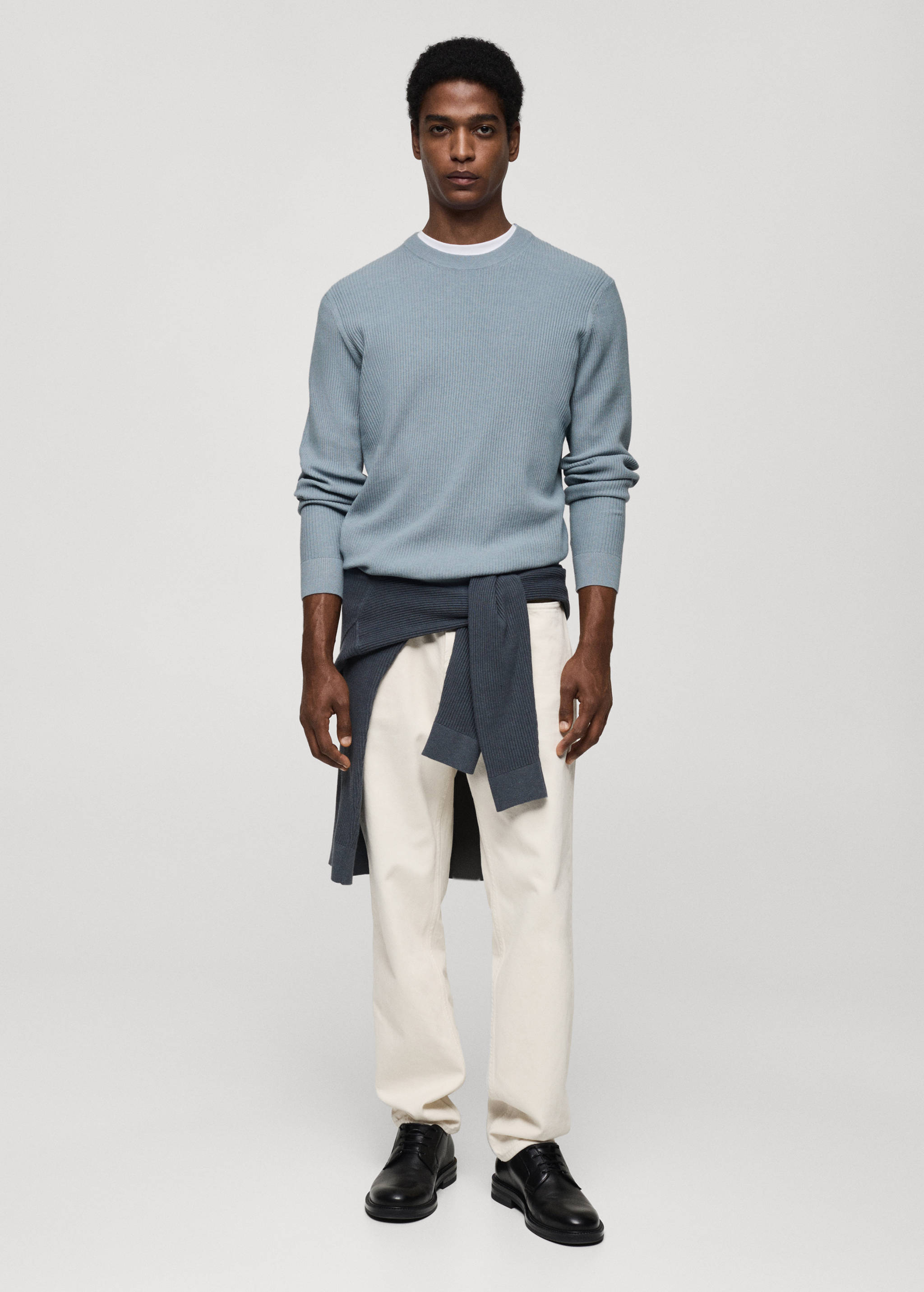 Rippstrickpullover aus Baumwolle - Allgemeine Ansicht