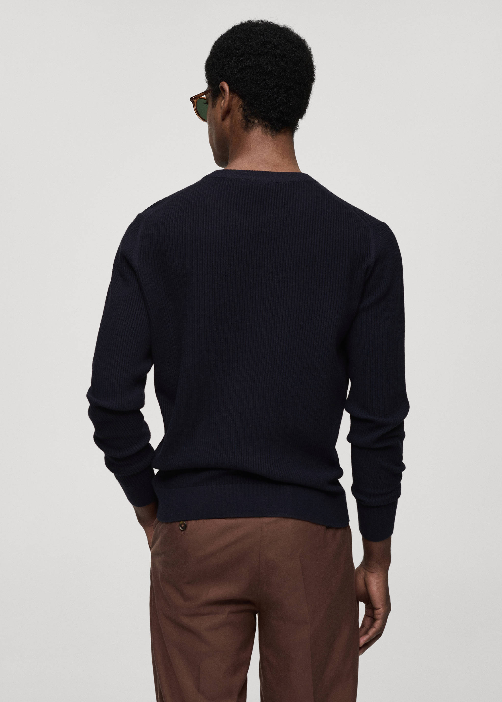 Rippstrickpullover aus Baumwolle - Rückseite des Artikels