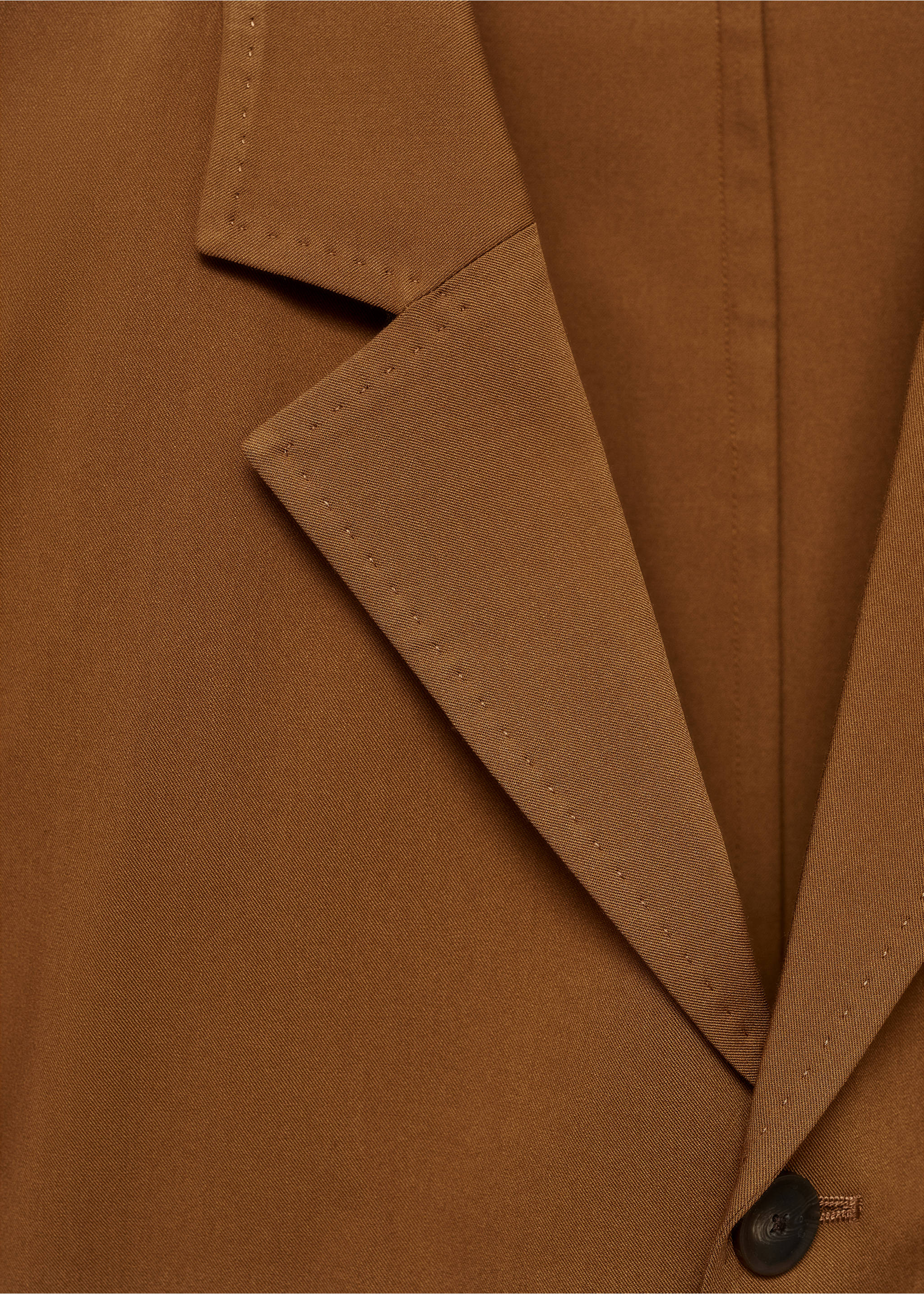 Slim-fit suit jacket with pockets - Details of the article 8, Burnt Orange. Ref: 77064444-00.