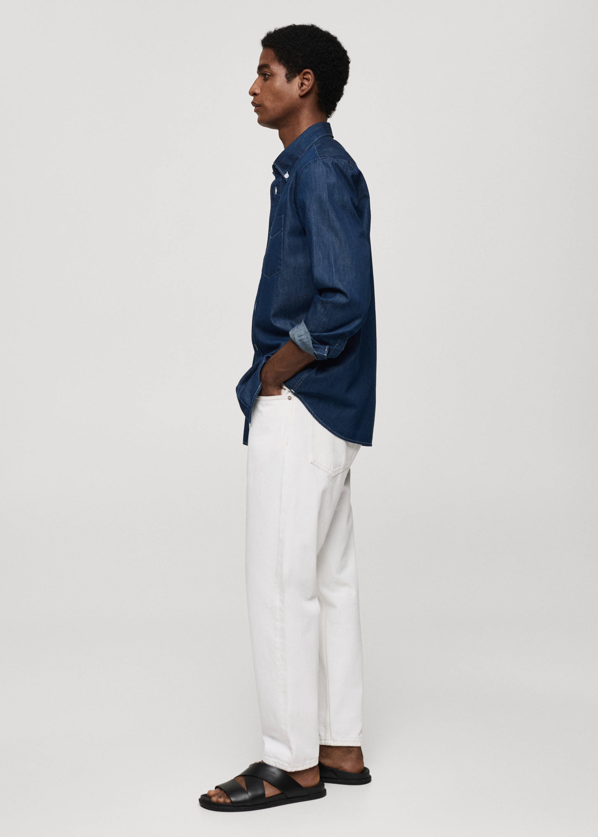 Camisa regular fit chambray algodón - Detalle del artículo 2