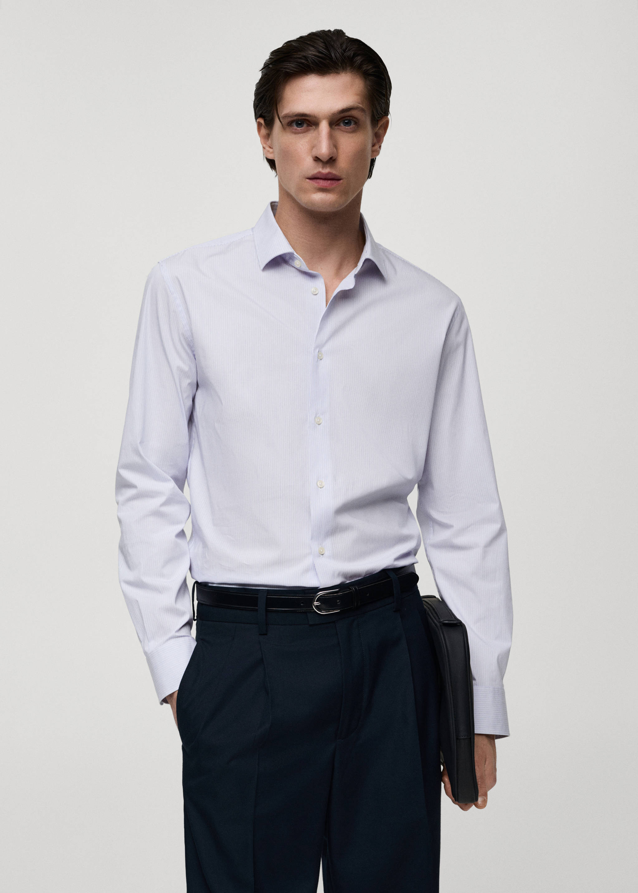 Chemise slim fit coton milleraies - Plan moyen