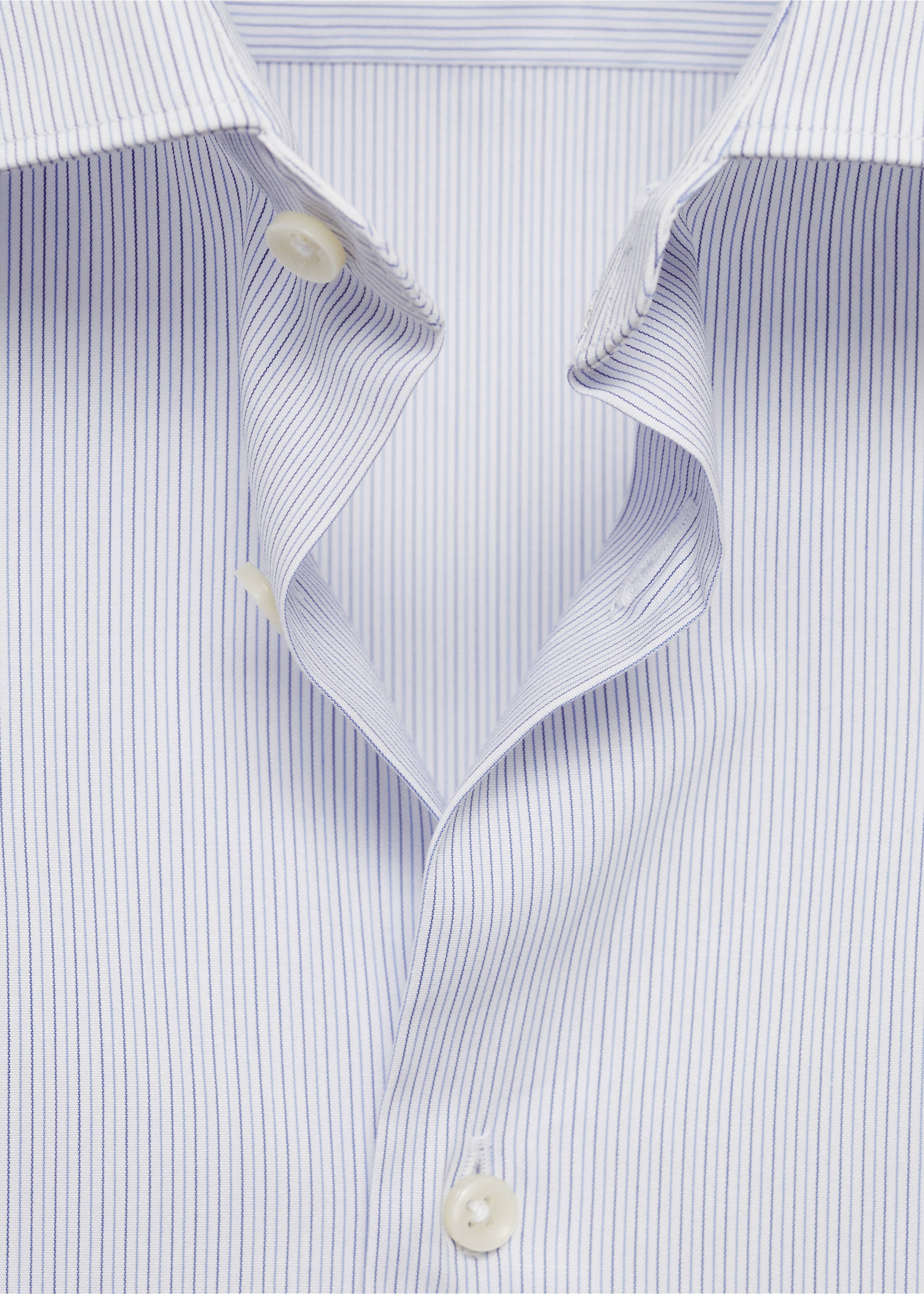 Chemise slim fit coton milleraies - Détail de l'article 8, Blanc. Ref: 77064448-00.