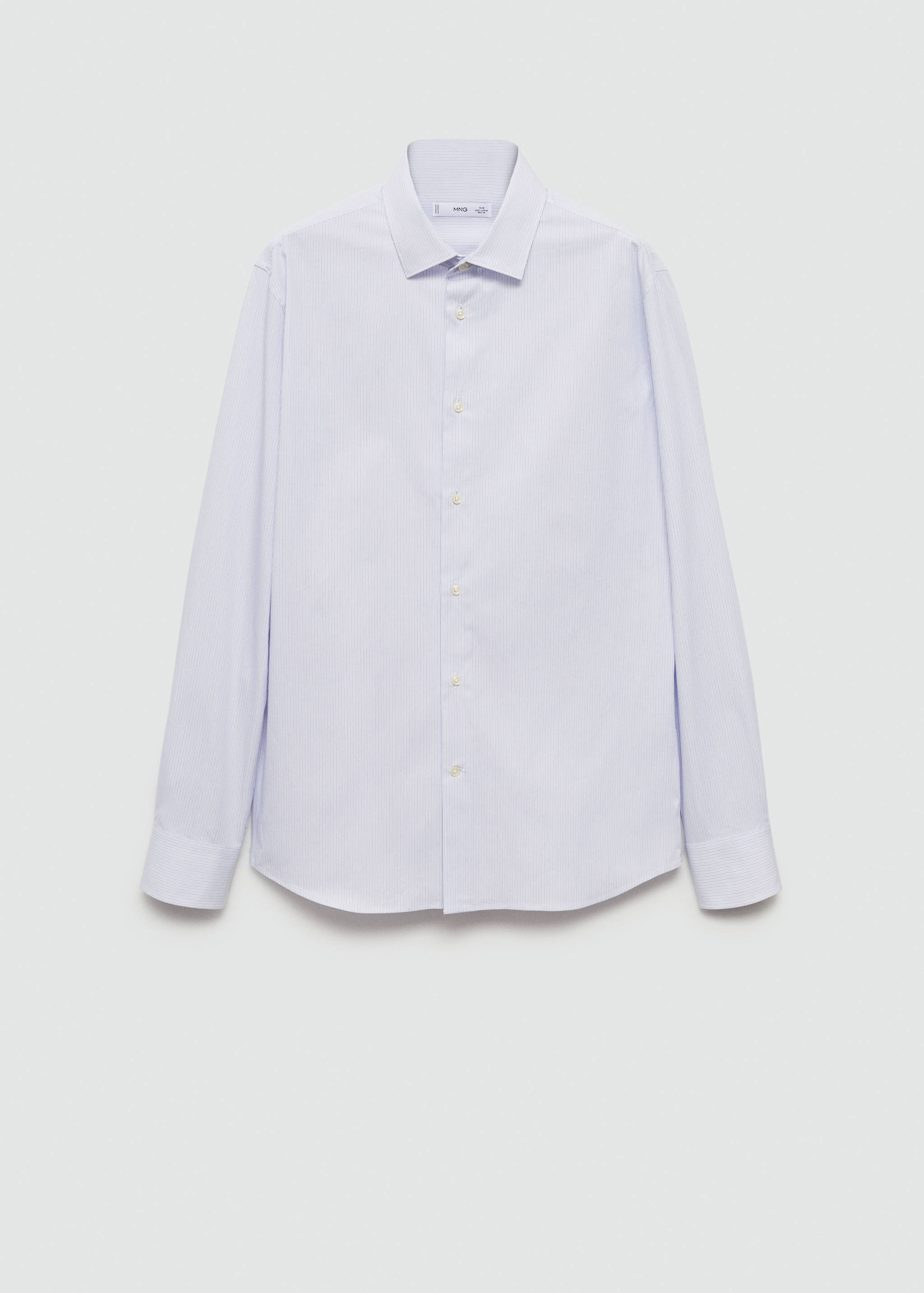 Slim fit fine-striped cotton shirt - Article without model