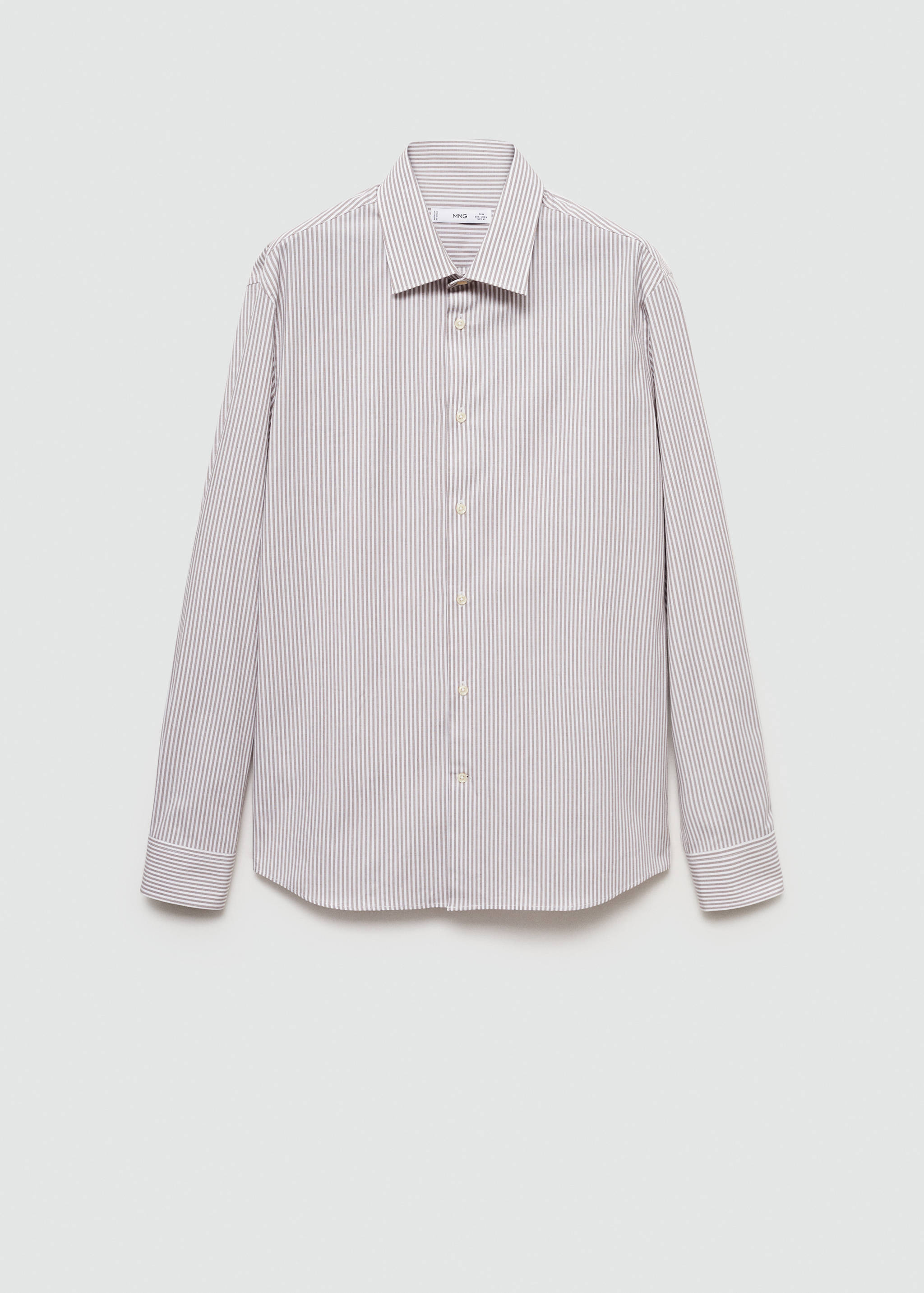 Slim fit fine-striped cotton shirt - Article without model