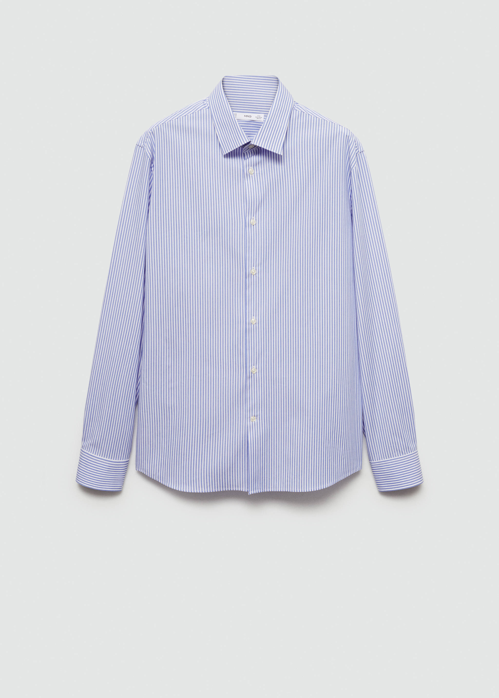 Slim fit fine-striped cotton shirt - Article without model