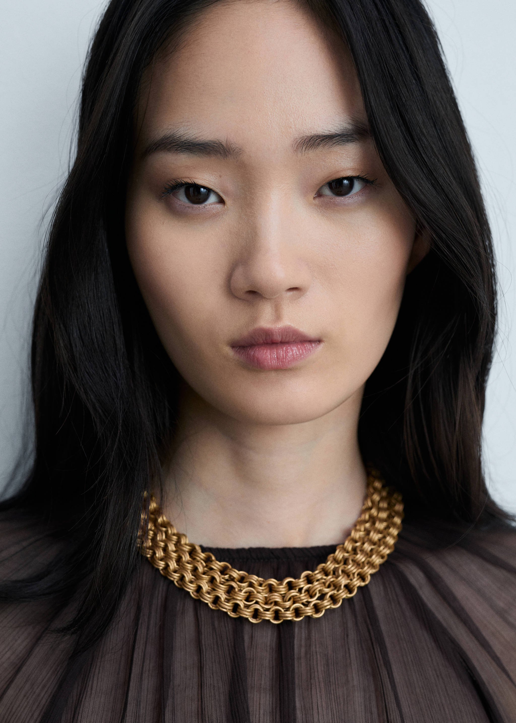 Gliederhalskette im Material-Mix - Allgemeine Ansicht