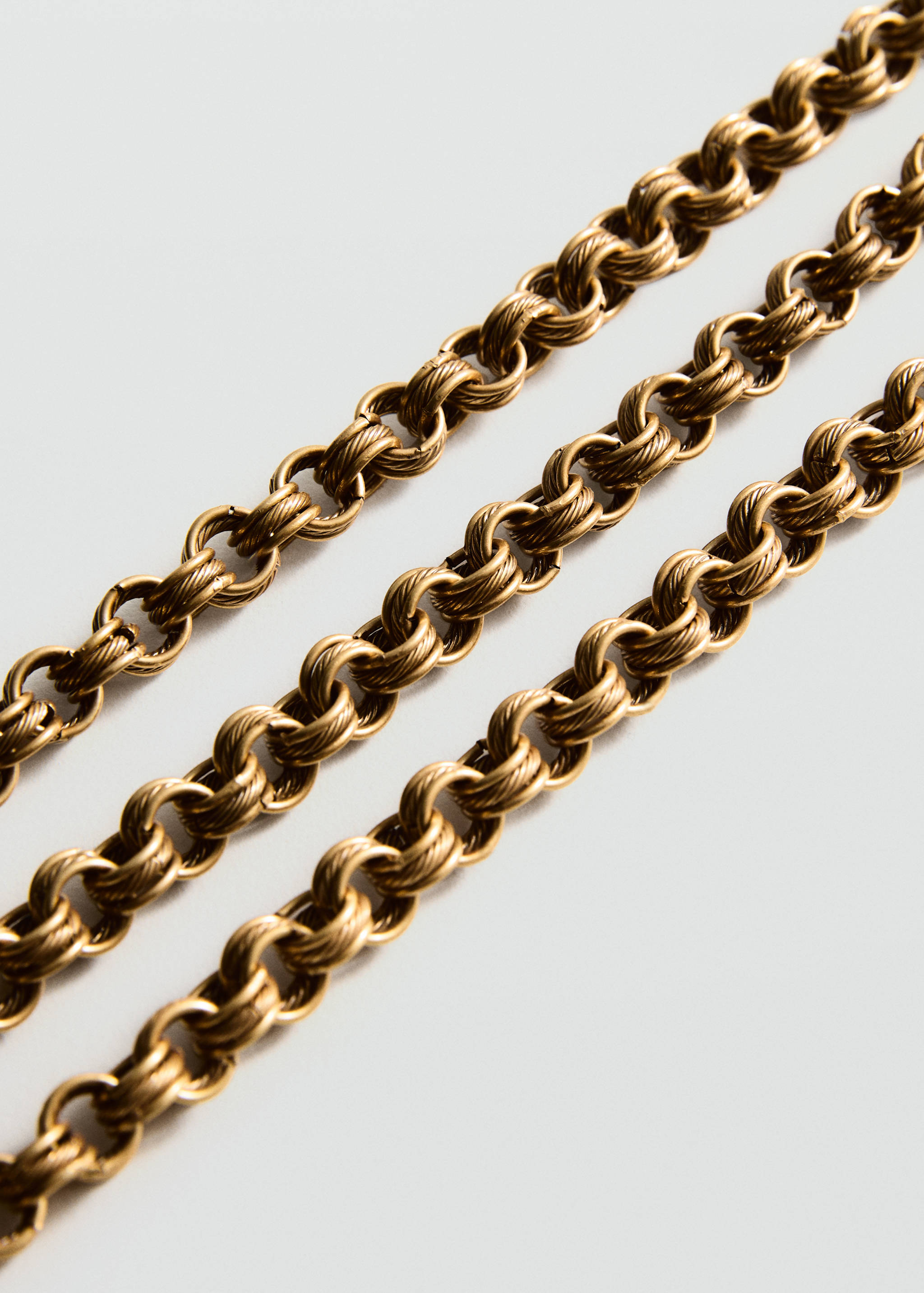 Gliederhalskette im Material-Mix - Mittlere Ansicht