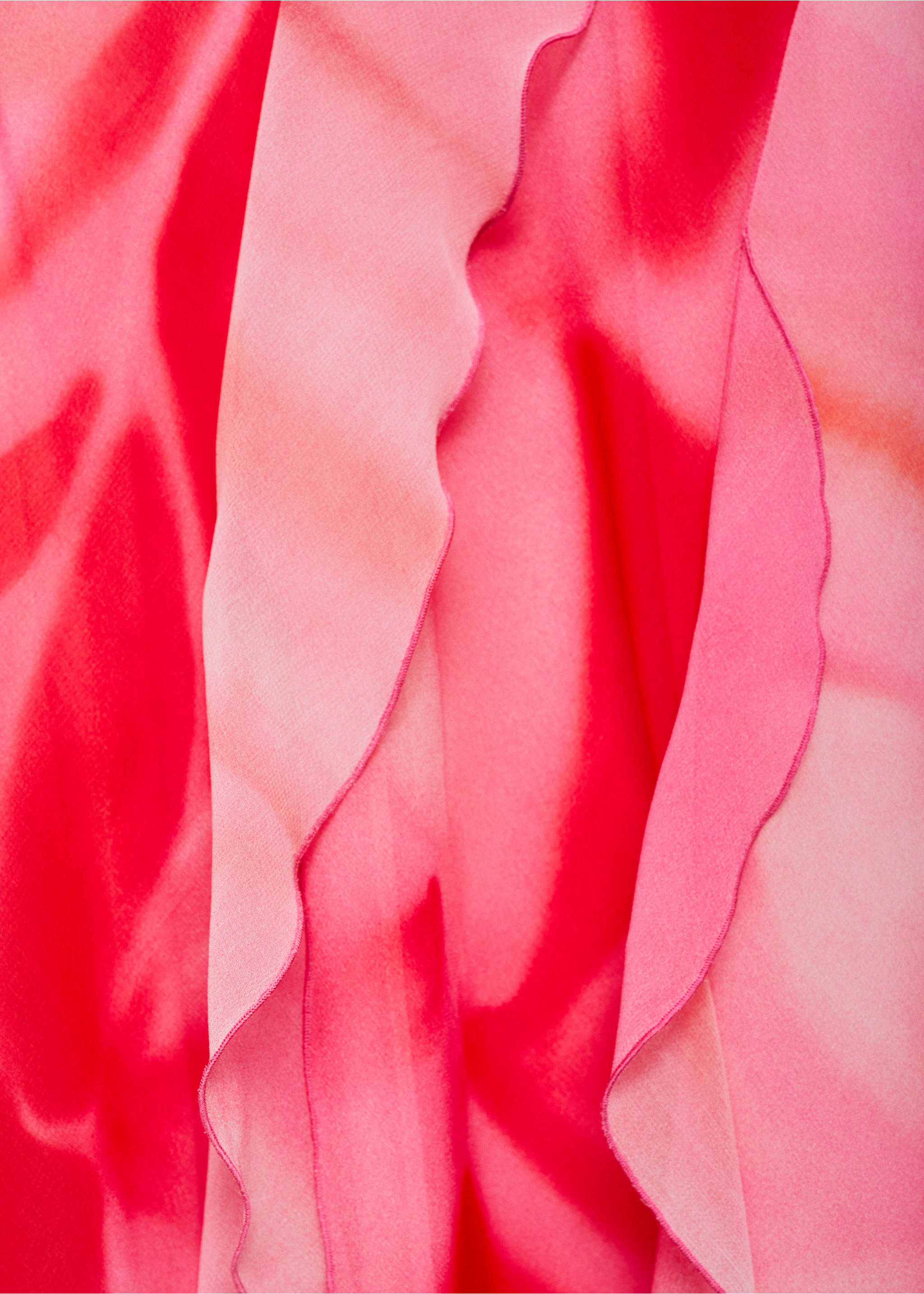 Volangklänning med slits - Detaljer om artikeln 8, Rosa. Ref: 77064454-00.