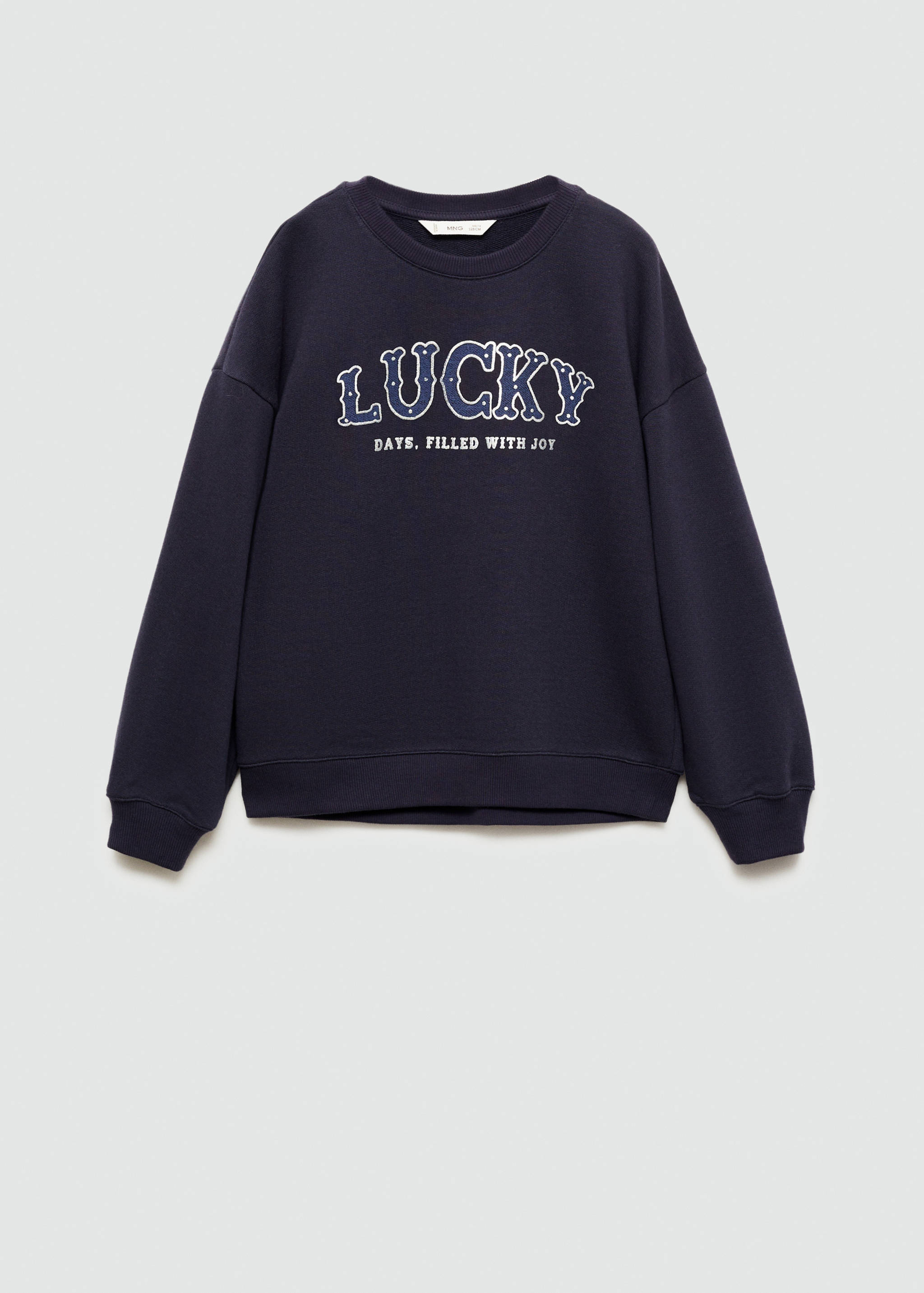 Texture details print sweatshirt - Article without model