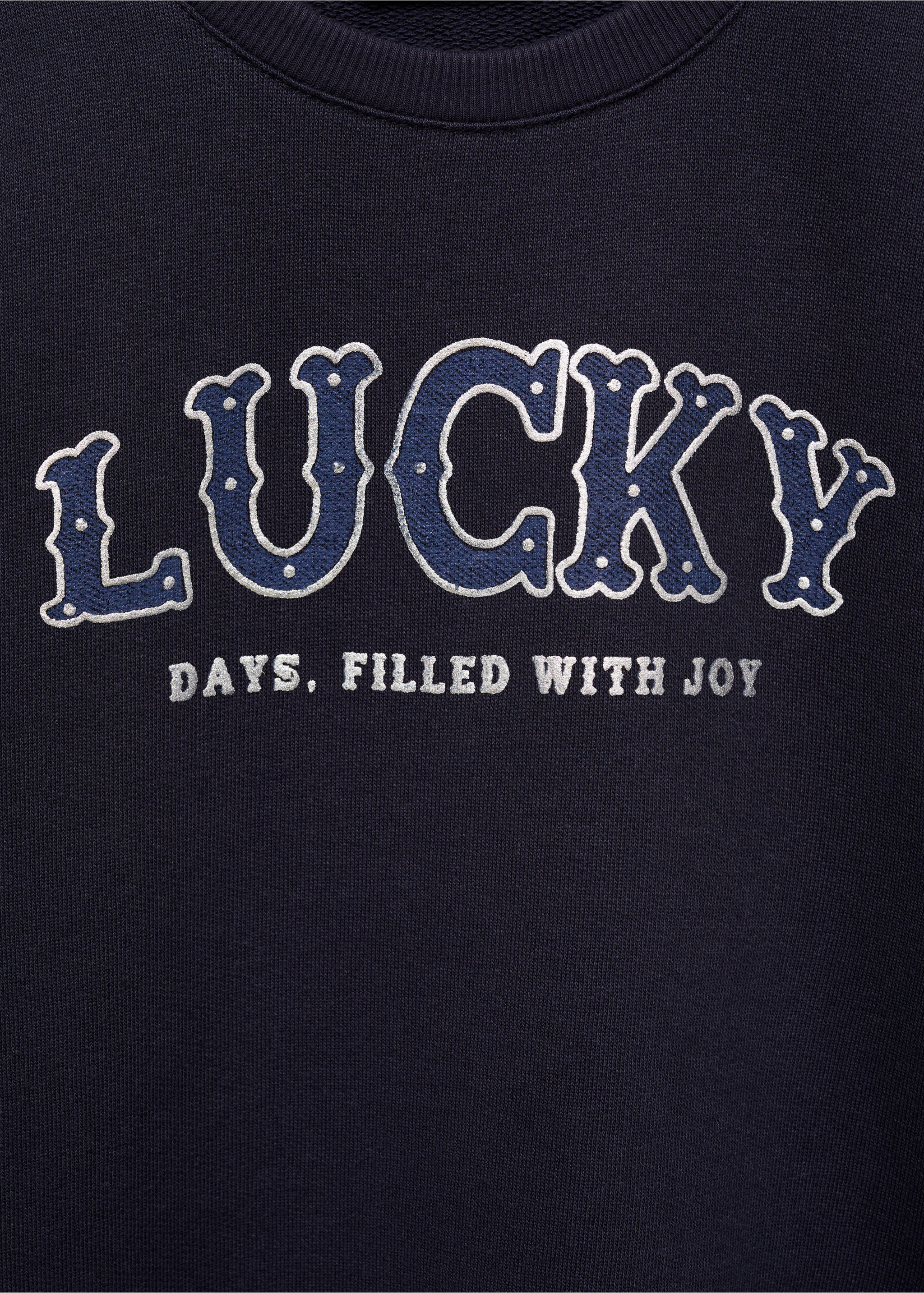 Texture details print sweatshirt - Details of the article 8, Dark Navy. Ref: 77064455-00.