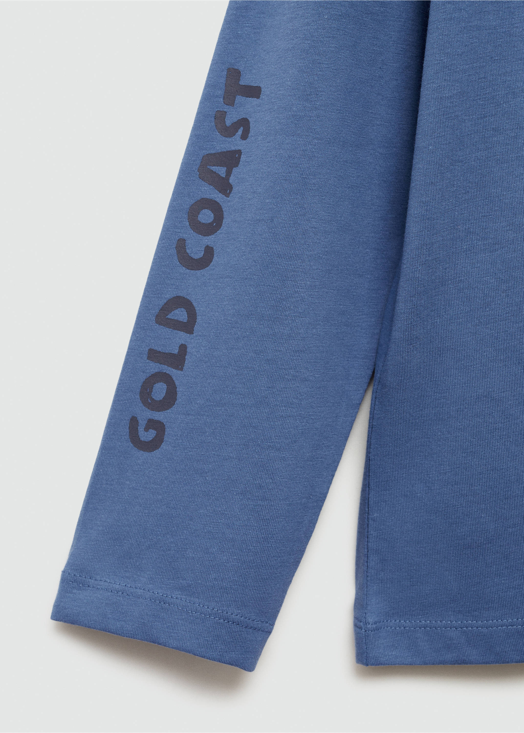 Printed long sleeve t-shirt - Details of the article 8, Blue. Ref: 77064764-00.