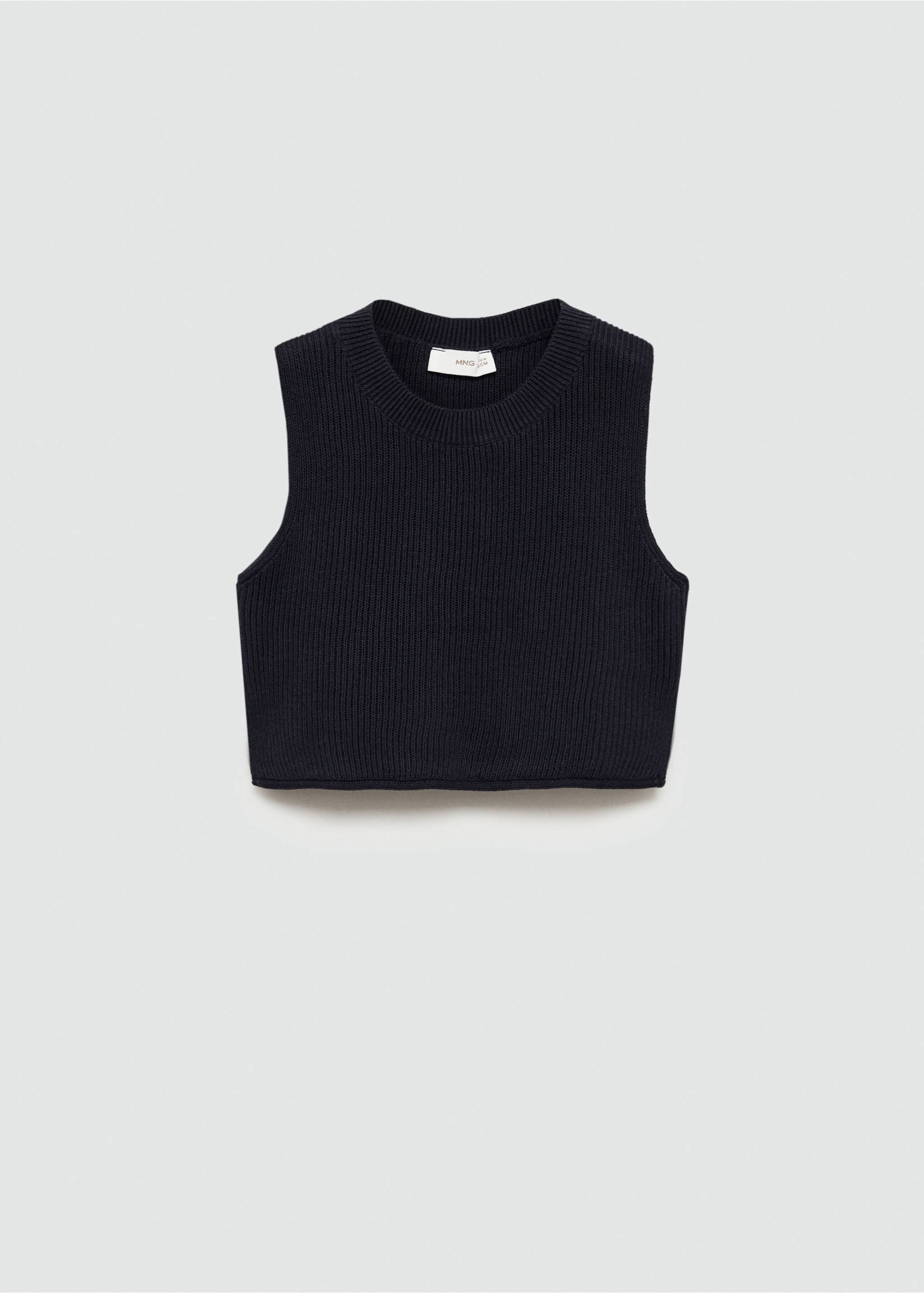 Knitted vest - Article without model, Dark Navy. Ref: 77064771-00.