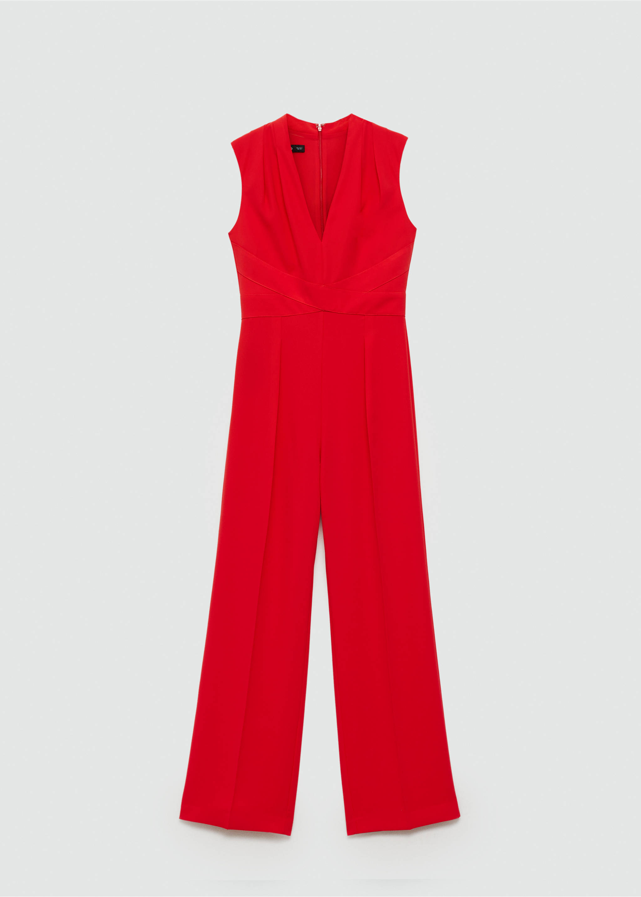 Long jumpsuit with crossover detail - Article without model, Red. Ref: 77064776-00.